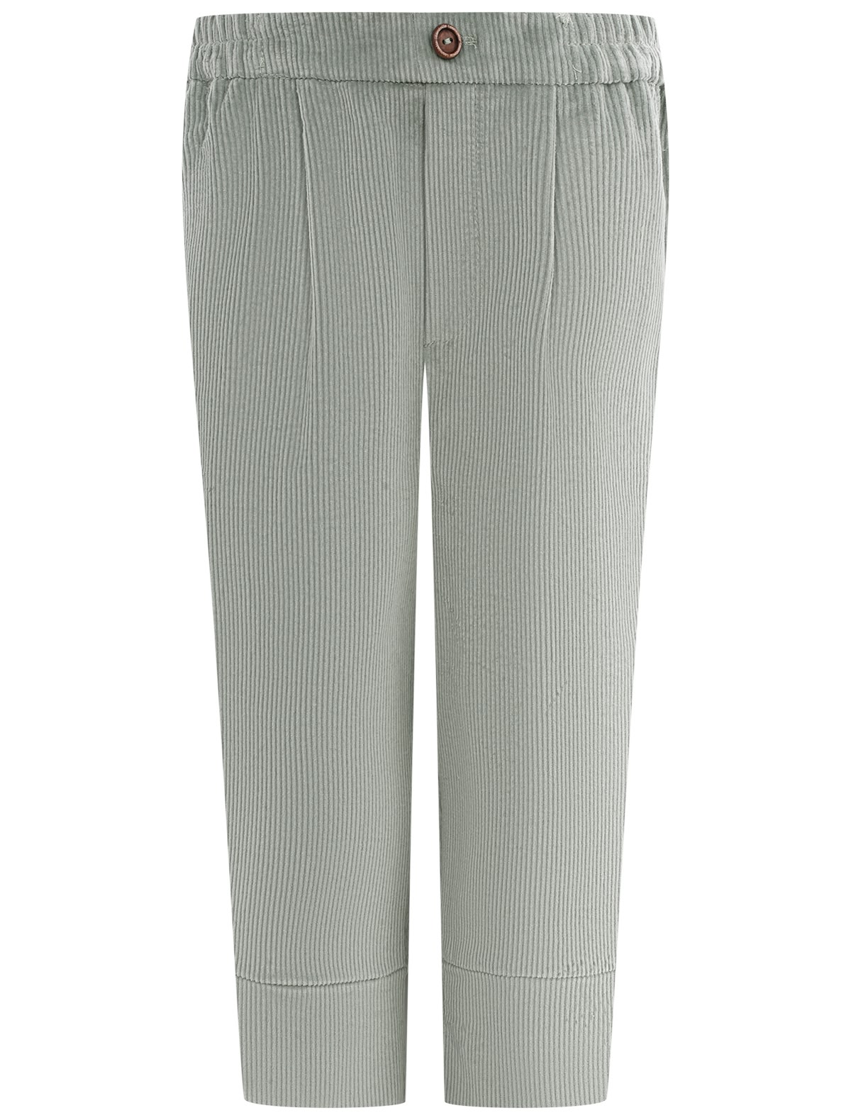 Зелёные брюки из вельвета