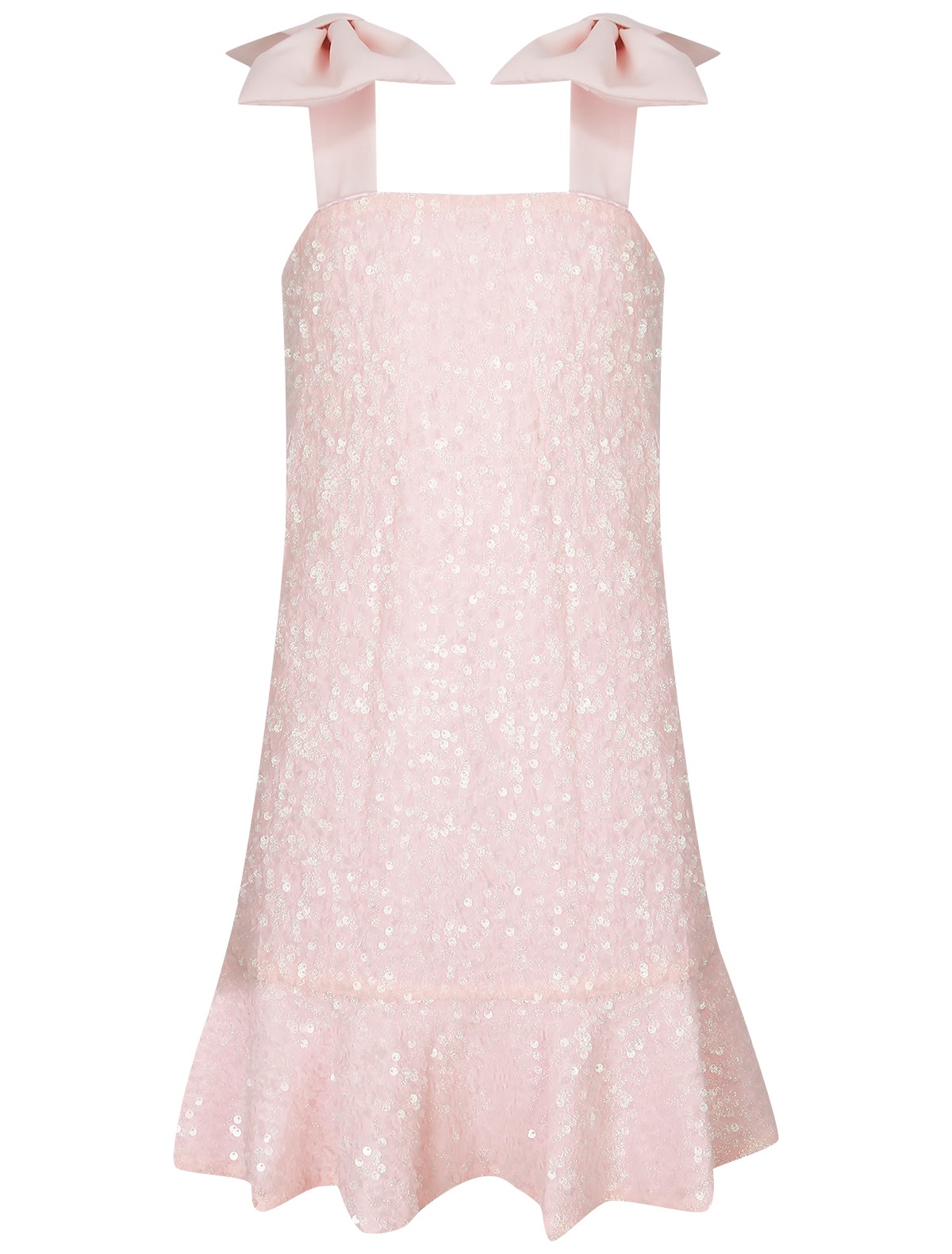 Розовое платье с пайетками