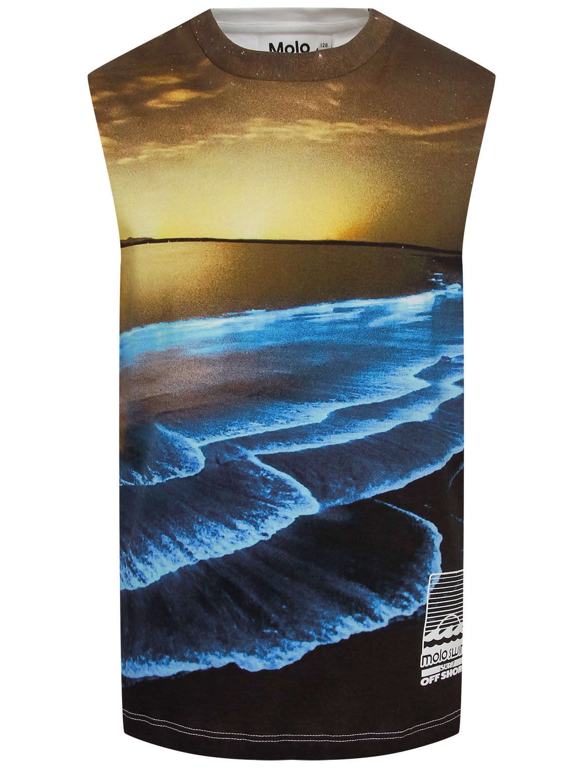 Майка с принтом океан на закате