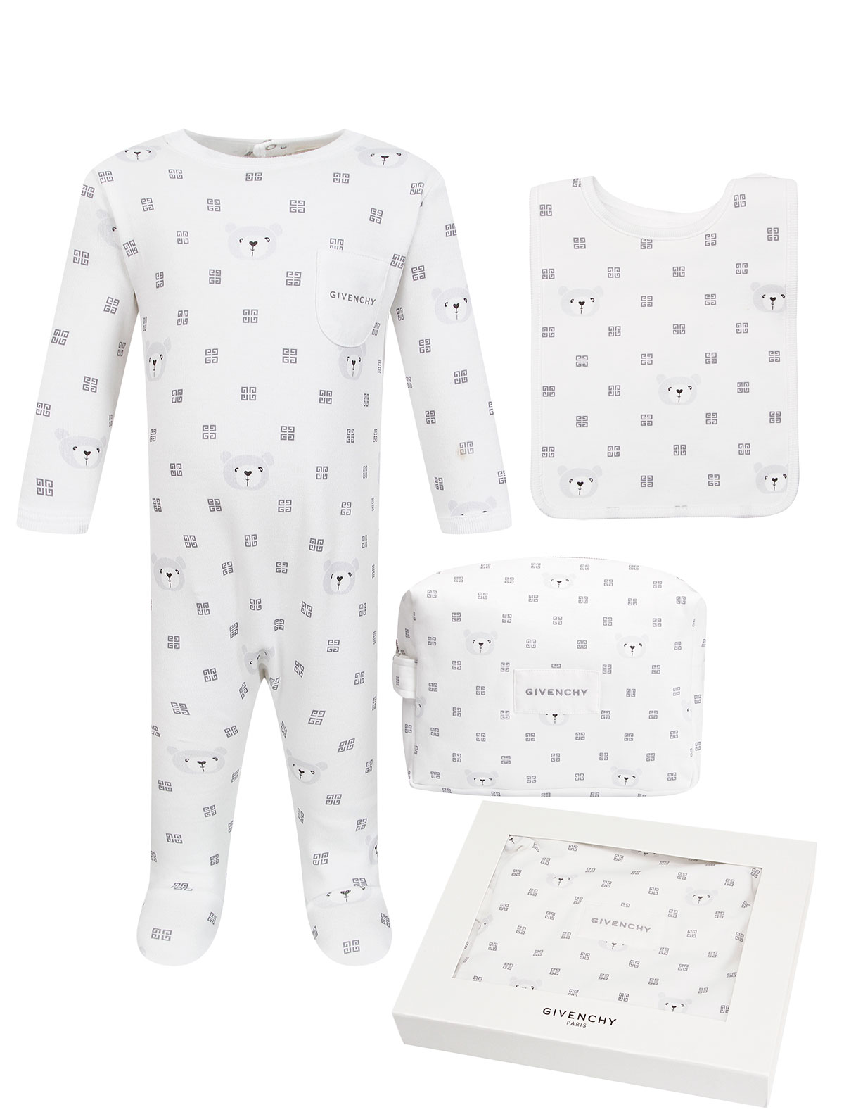 Комплект из комбинезона слюнявичка и шапочки