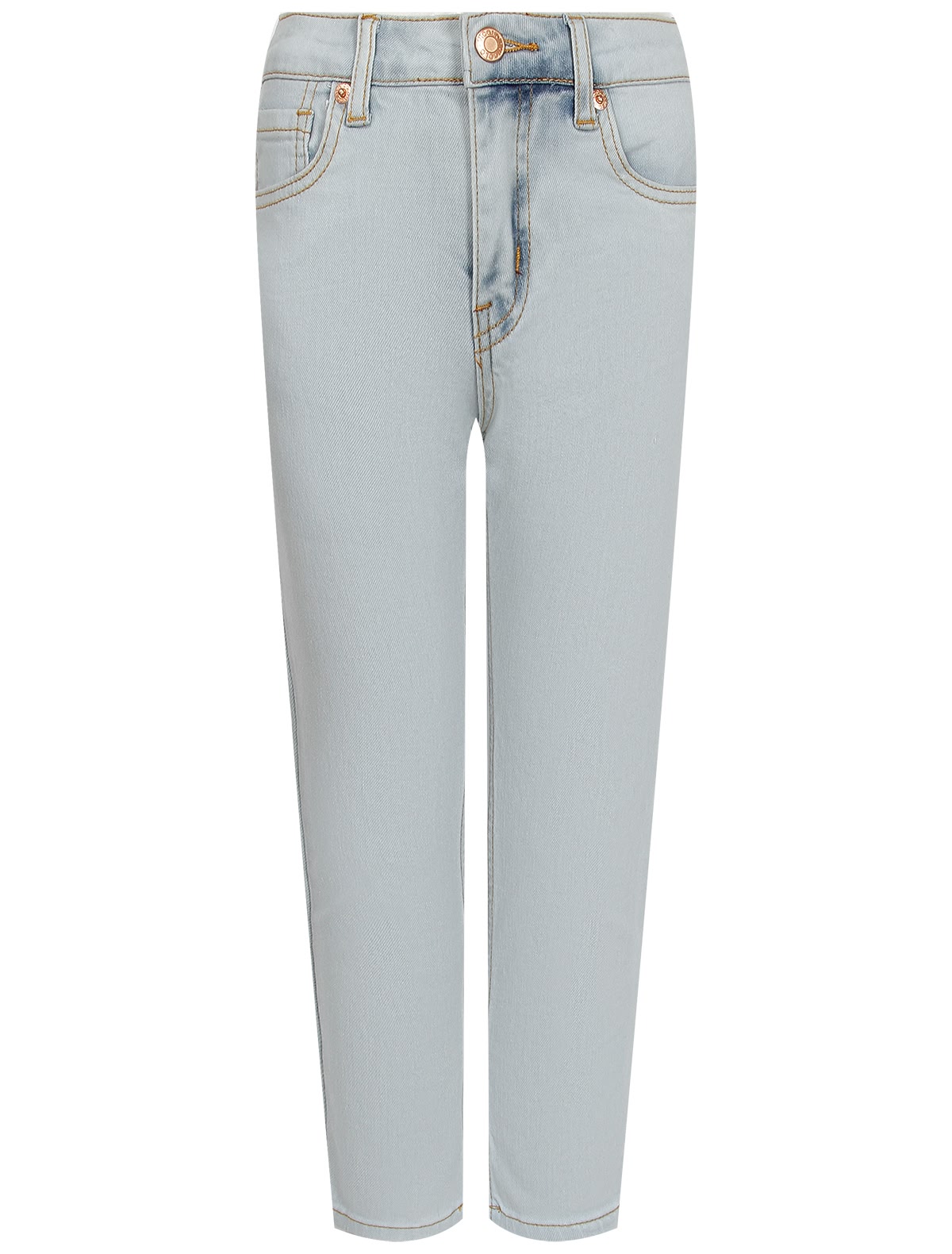 Голубые джинсы с контрастной строчкой