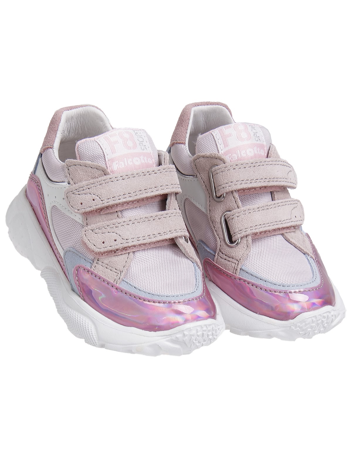 Розовые кроссовки на липучках