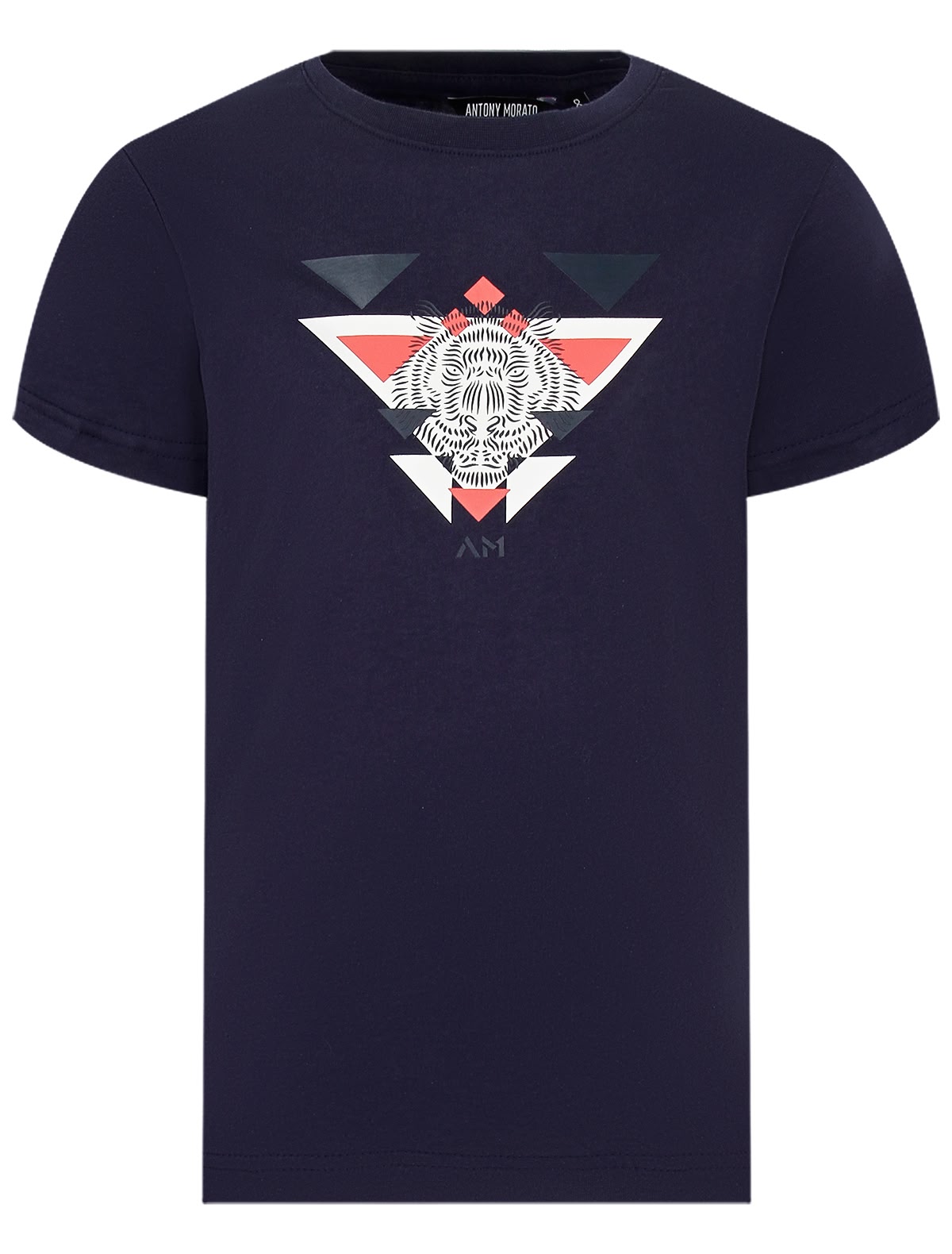 Синяя футболка с принтом