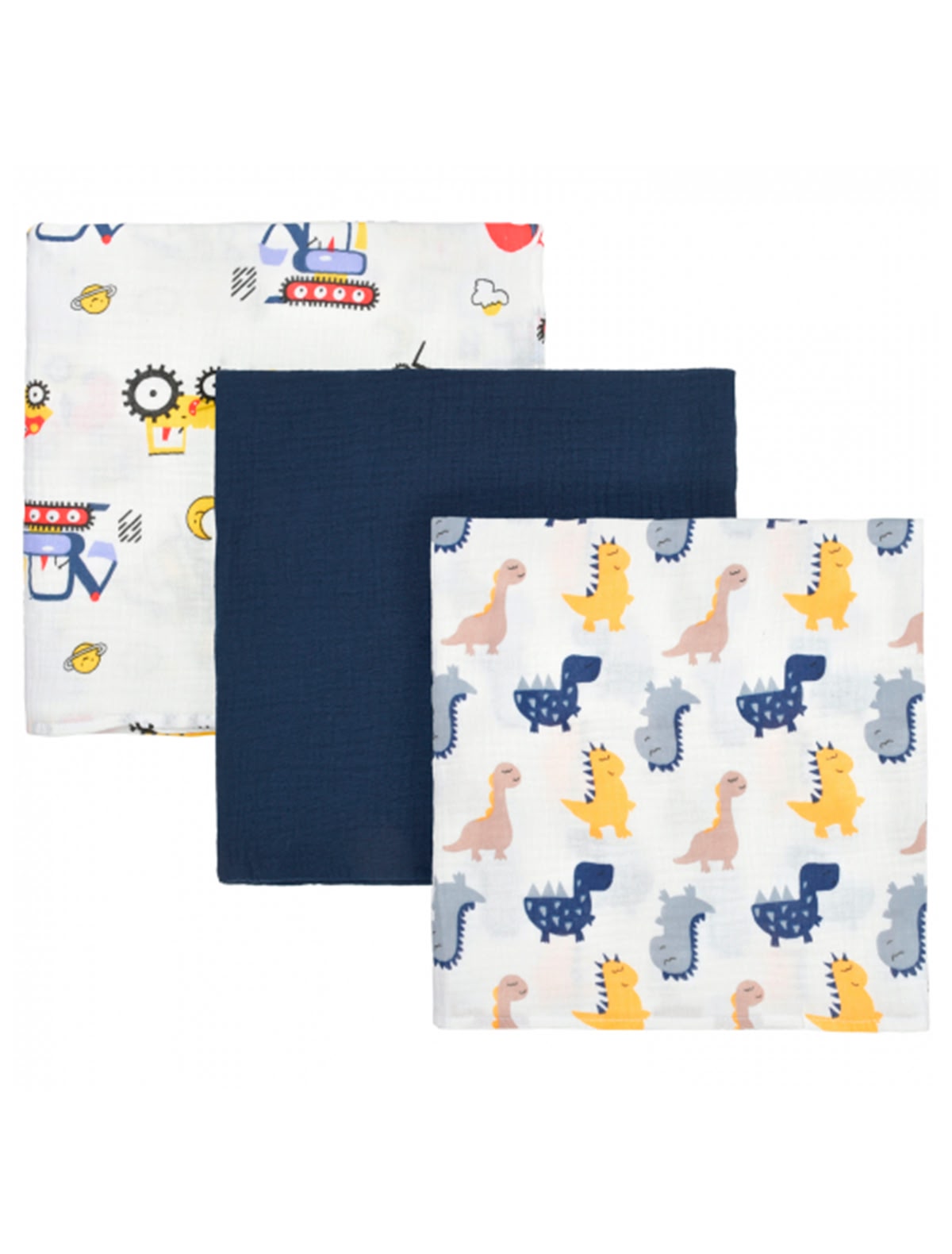 Комплект из 3-х пеленок с принтами