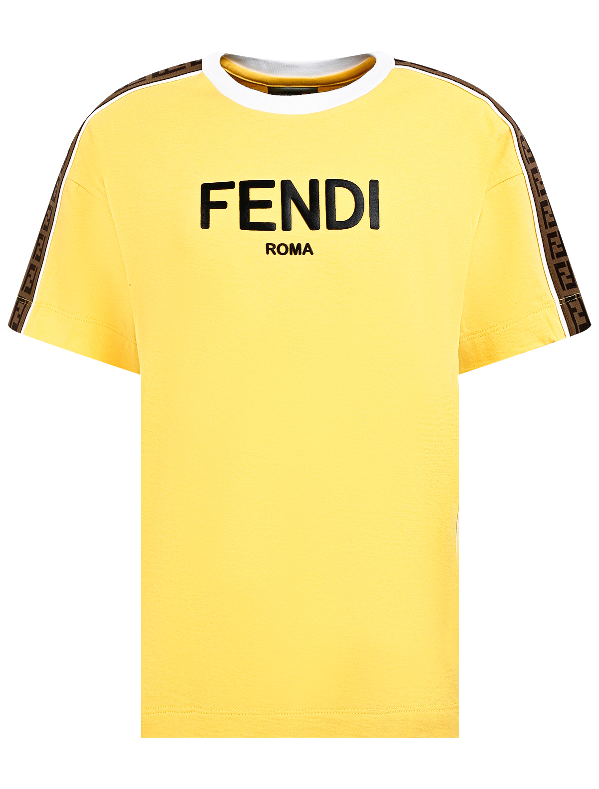 Футболка Fendi желтого цвета