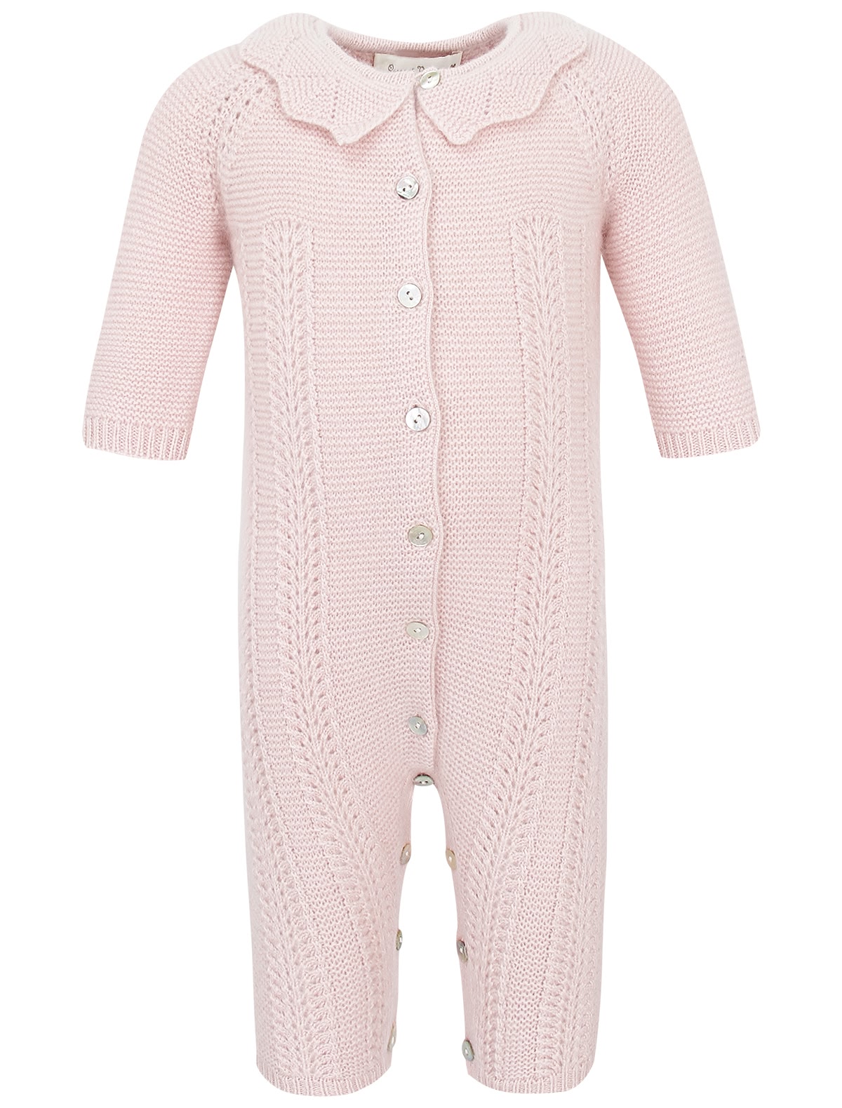 Пудровый комбинезон с воротничком