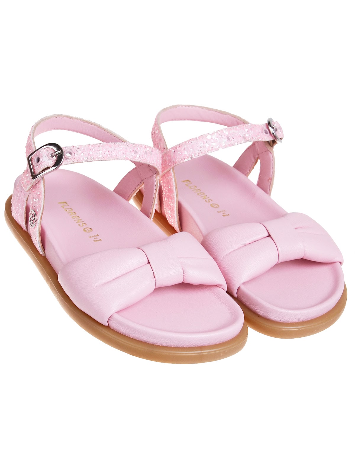 Розовые босоножки из кожи