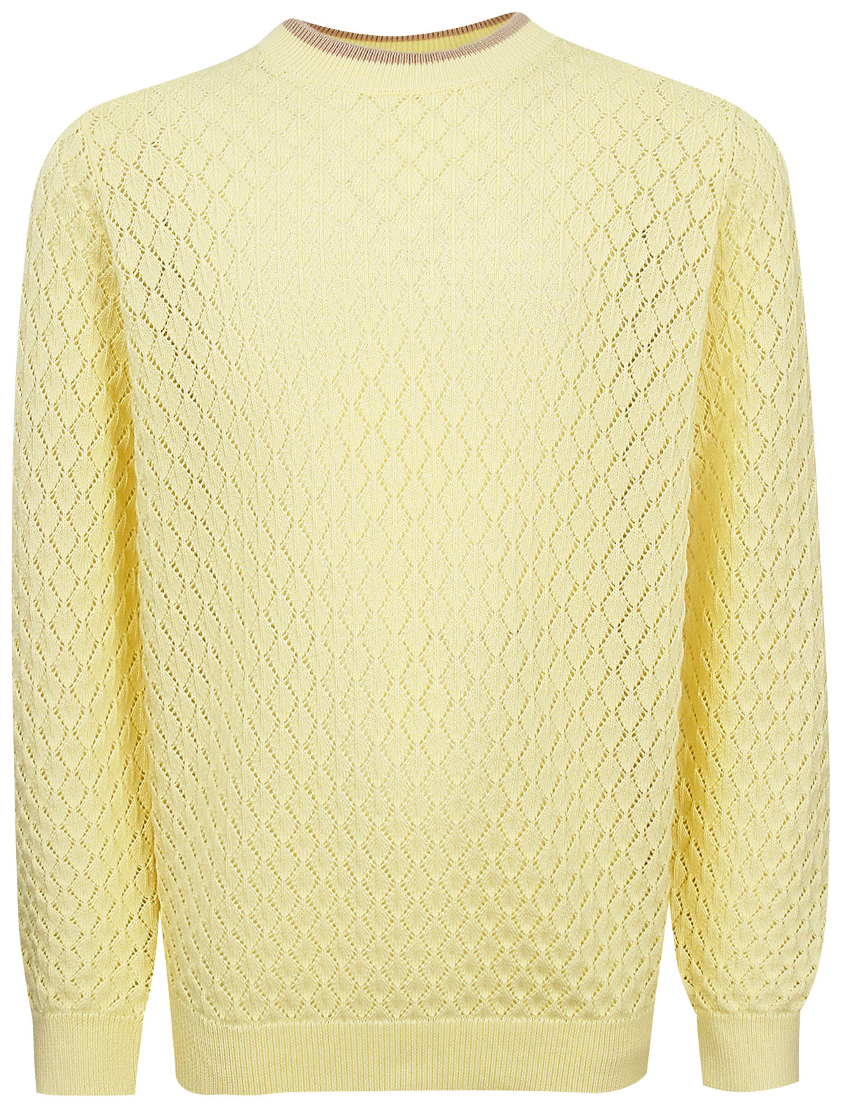 Ажурный жёлтый джемпер из хлопка