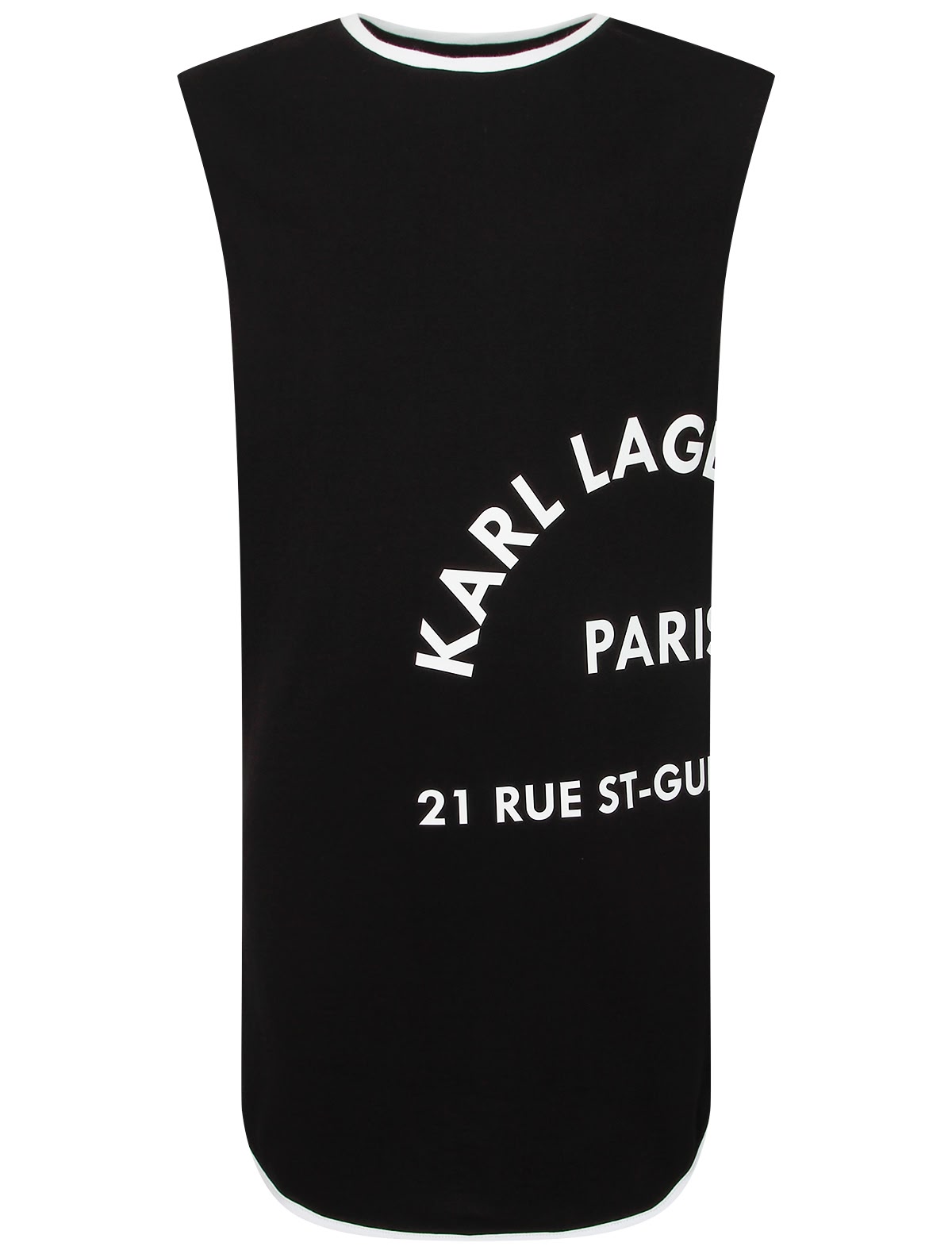 Чёрное платье без рукавов