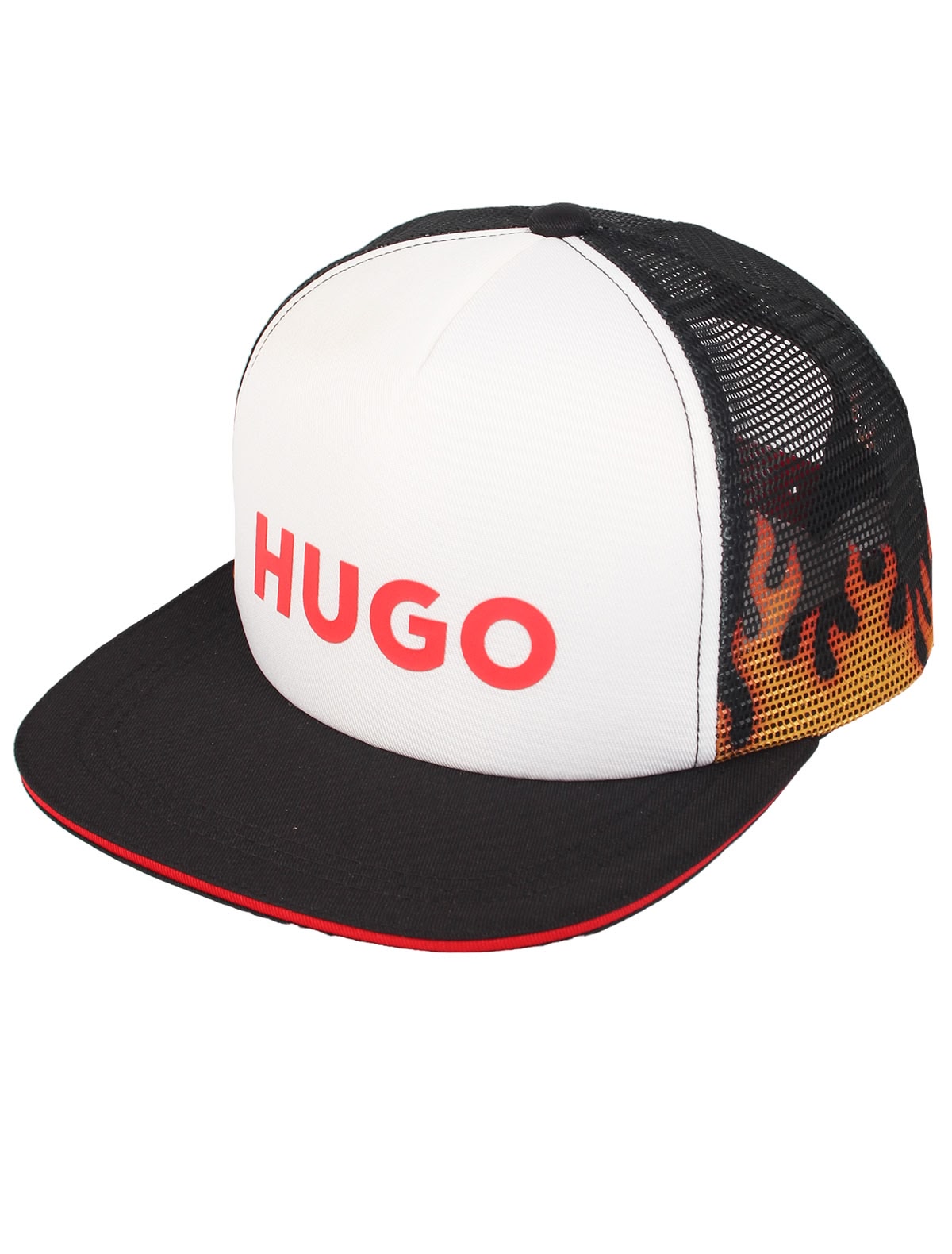 Кепка с принтом огонь