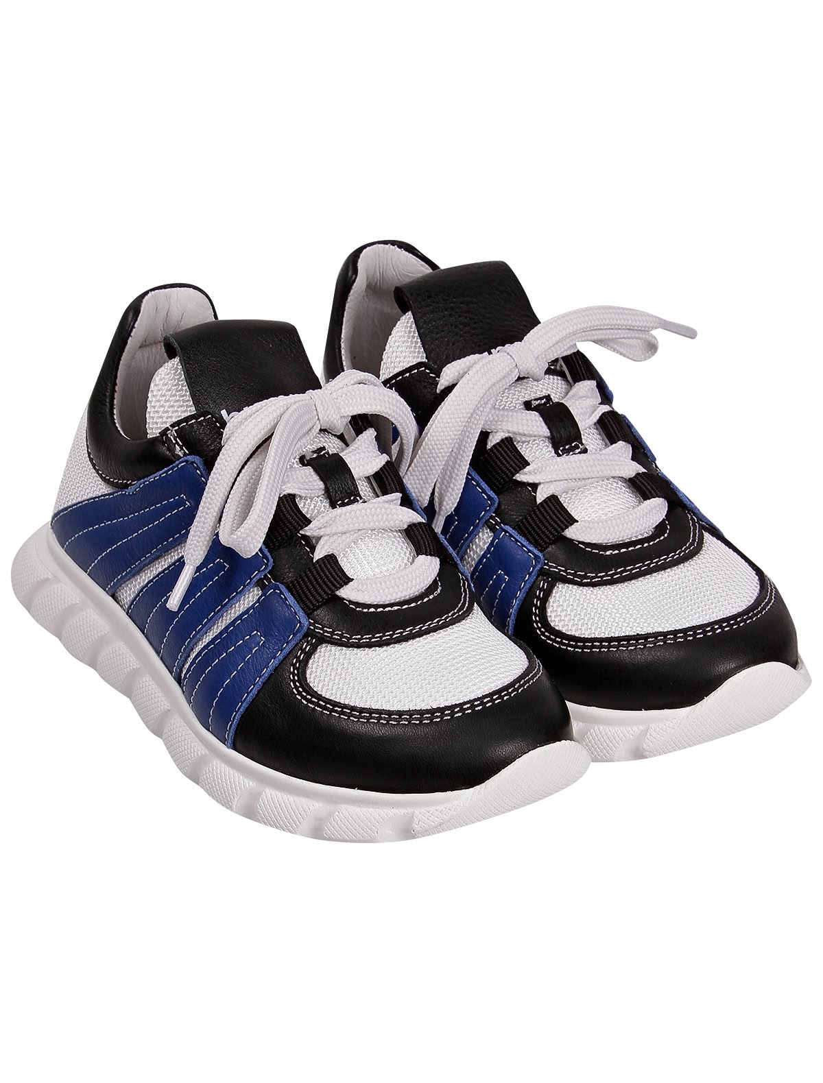 Кроссовки из натуральной кожи с цветными вставками