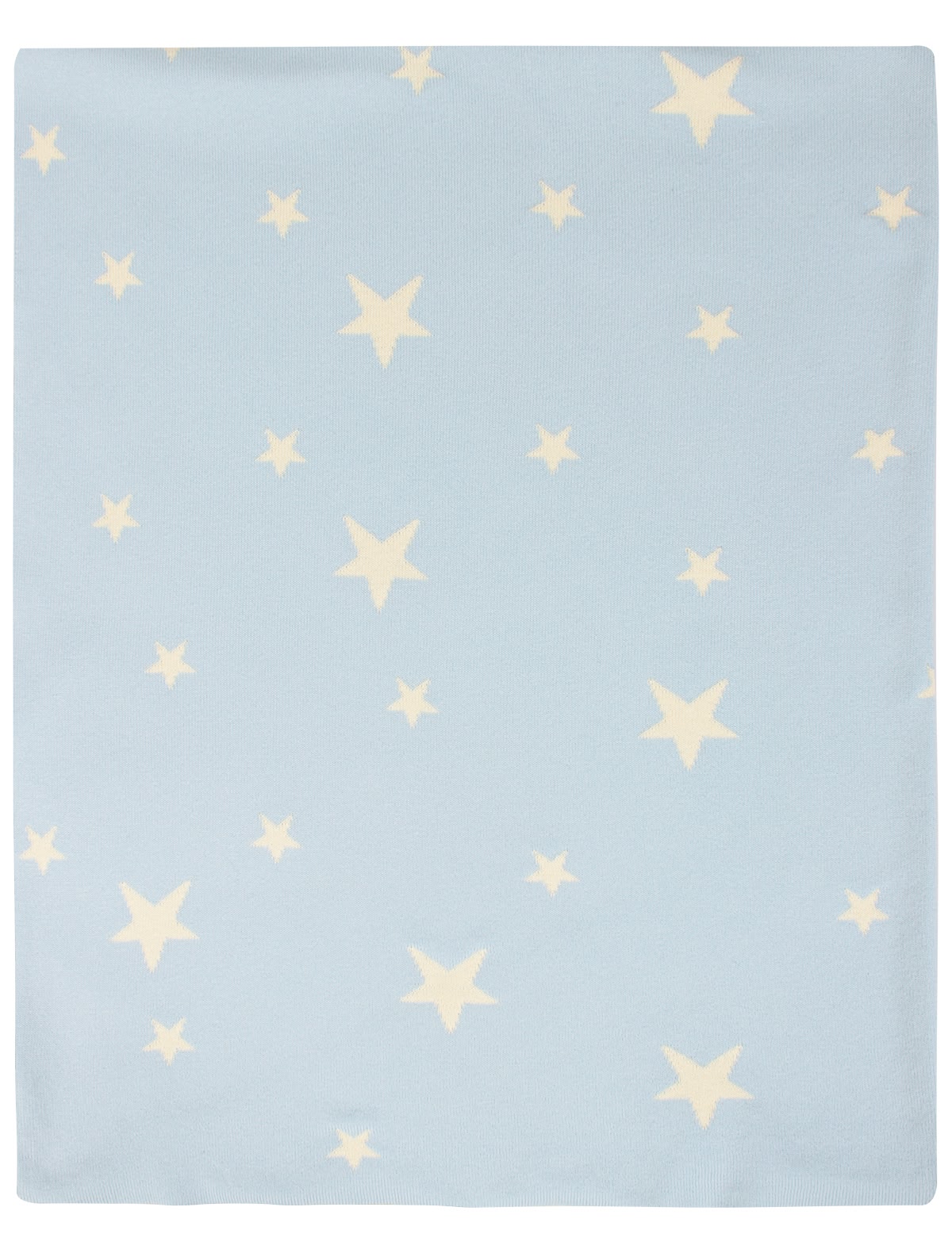 Плед голубой со звездами 90x120см