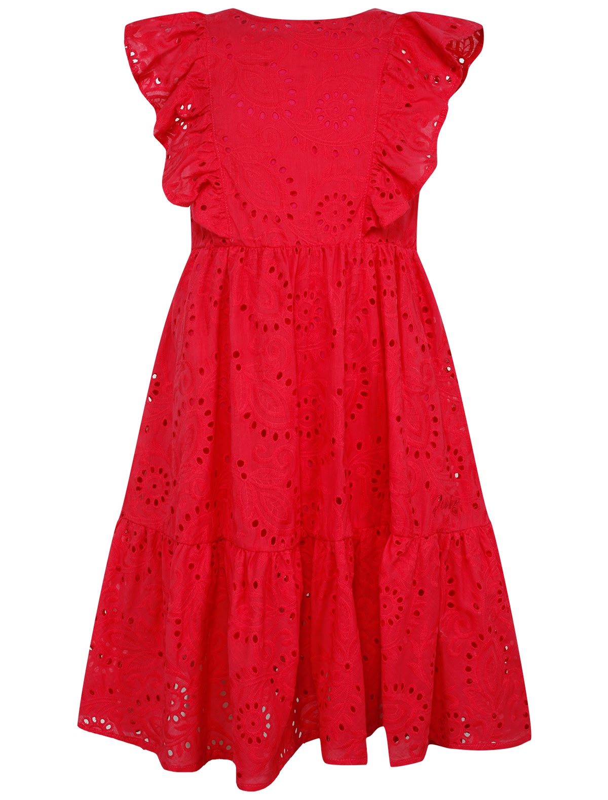 Платье с вышивкой ришелье