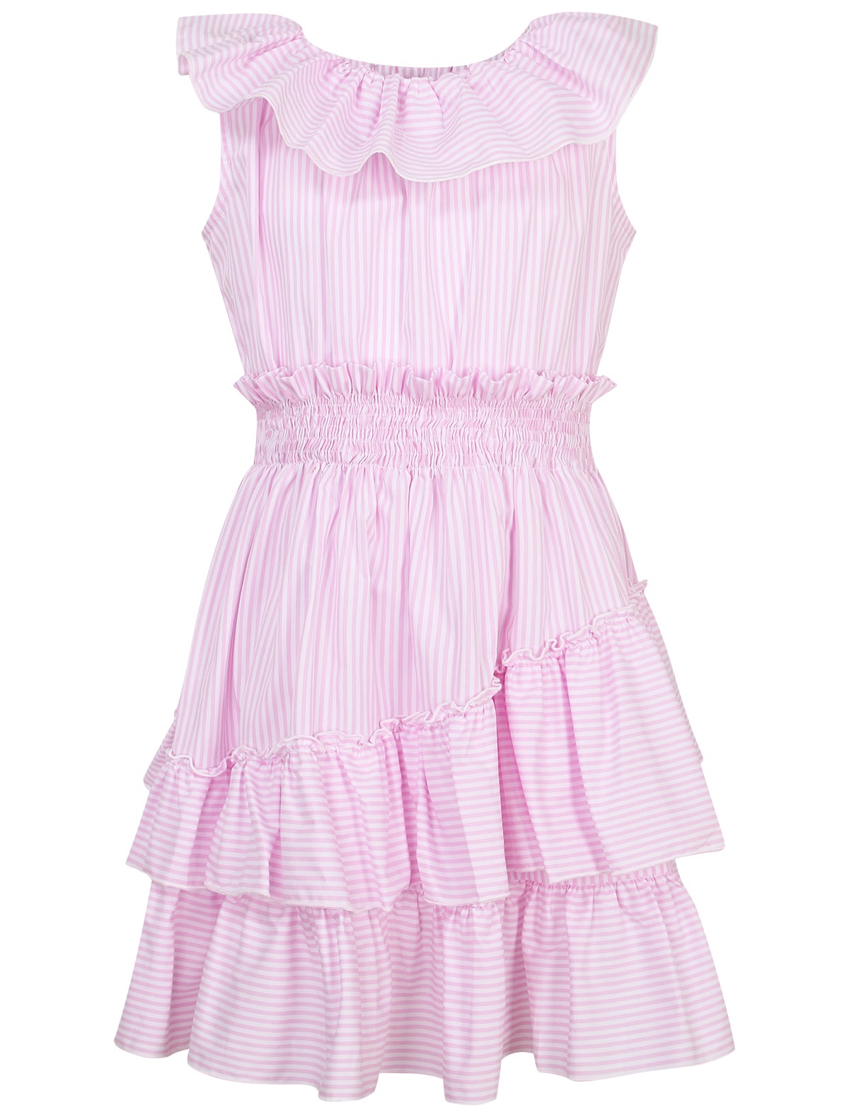 Платье с воротником-оборкой