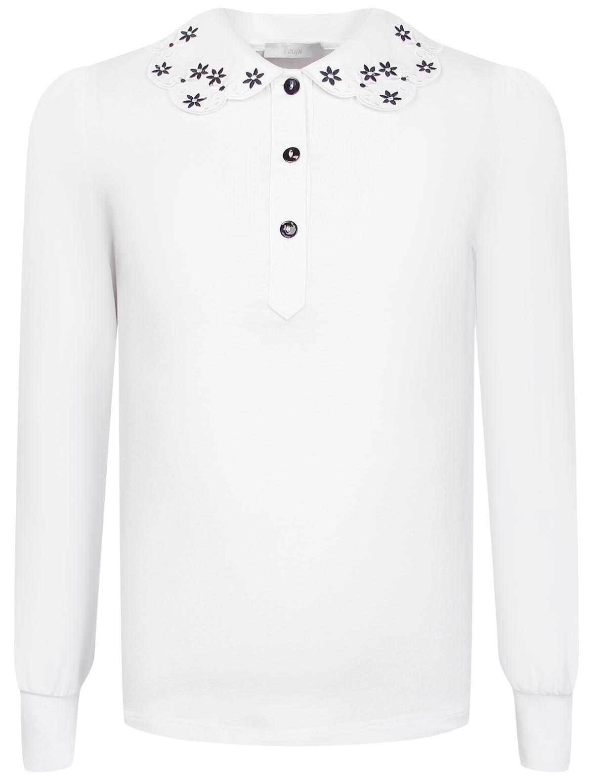 Блуза с декором на воротнике