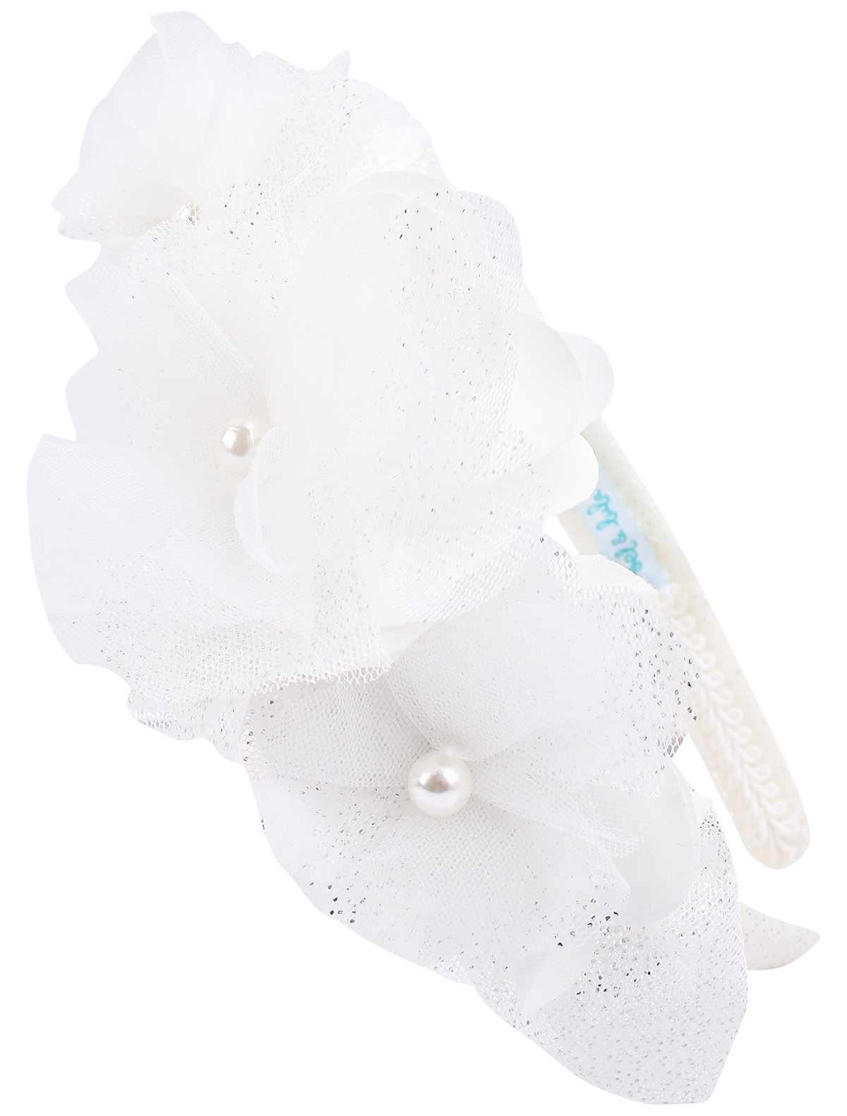 Белый цветочный ободок