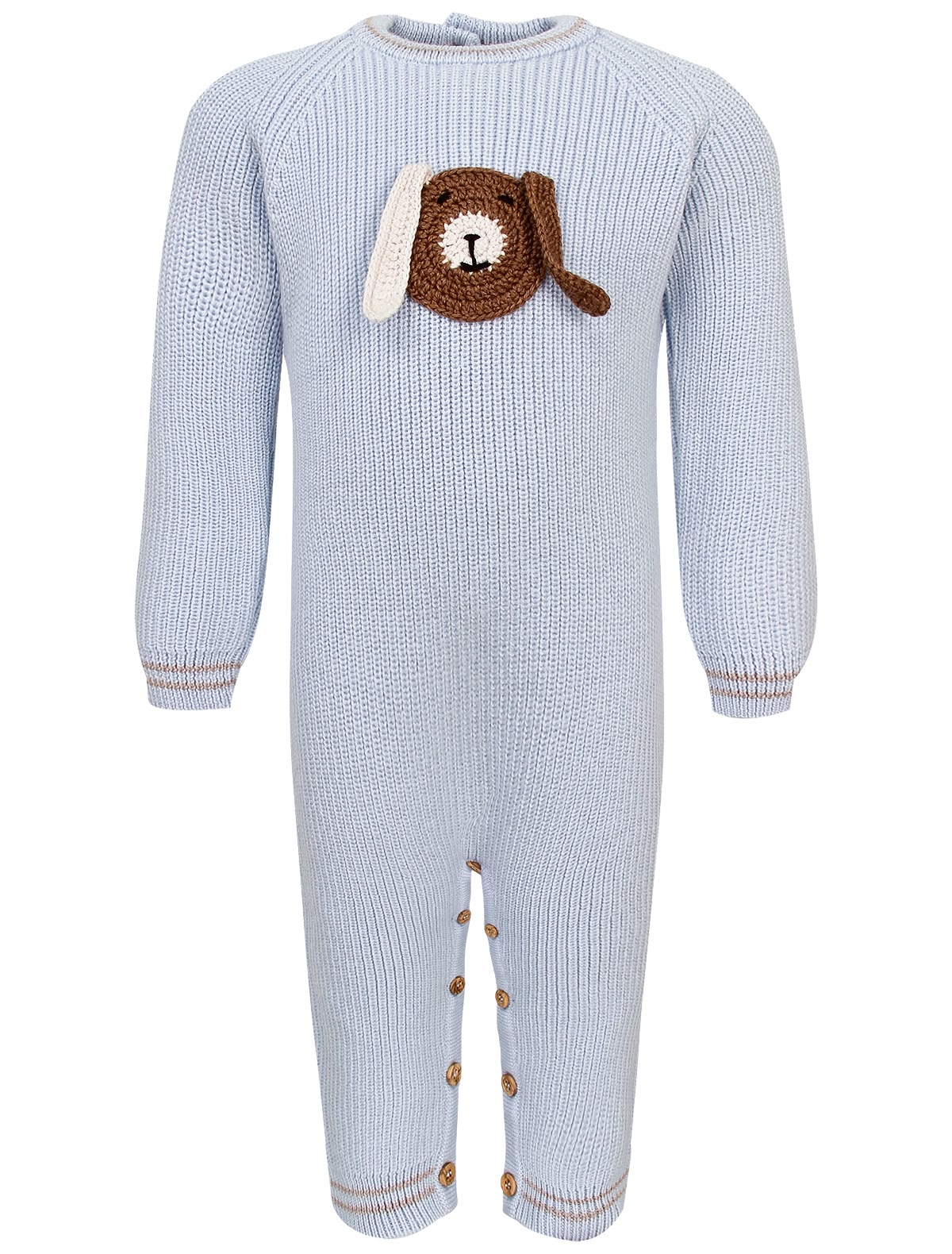 Голубой комбинезон с аппликацией