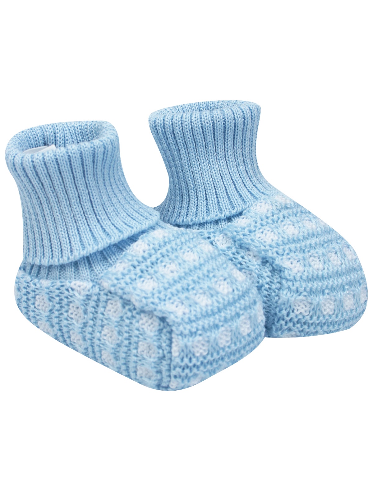 Голубые пинетки-носочки