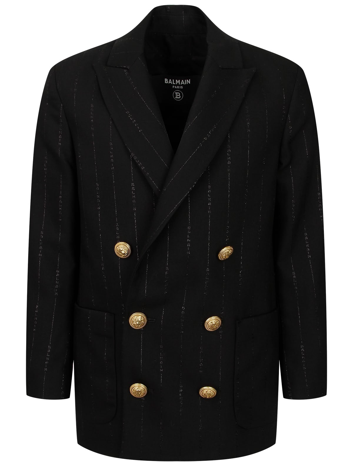 Двубортный пиджак в полоску