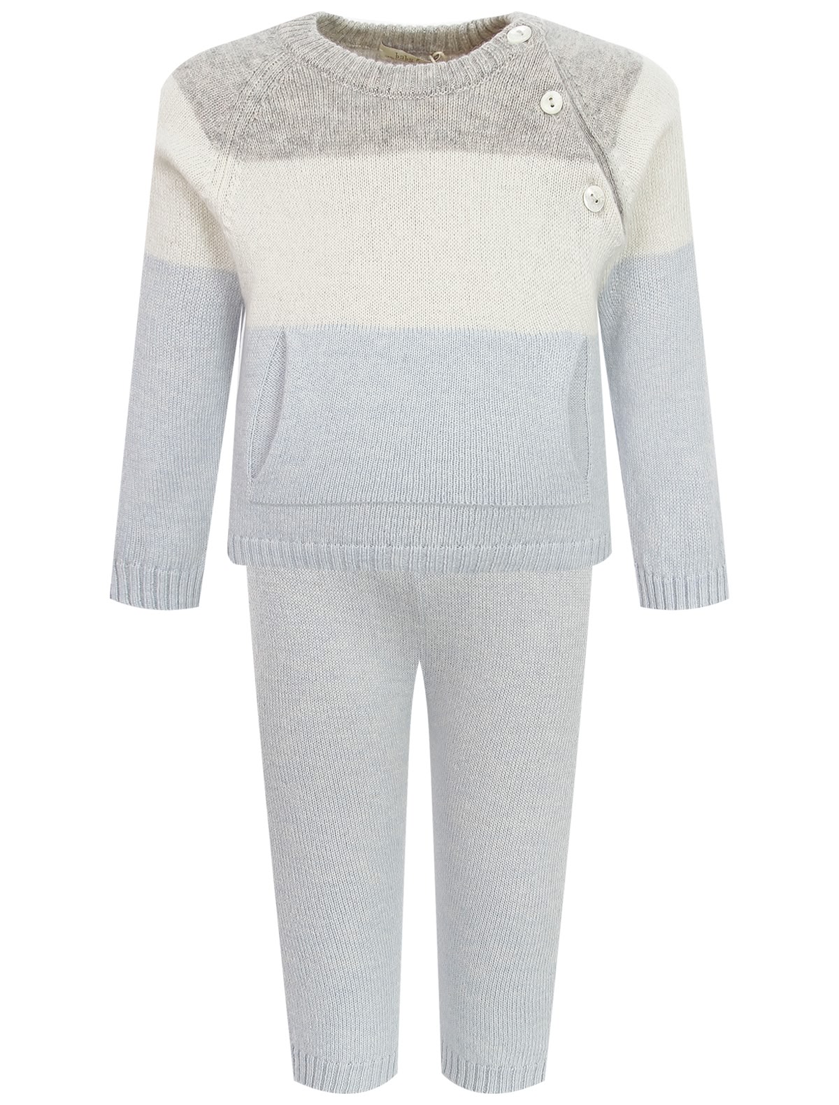 Кашемировый комплект из брюк и джемпера с карманом