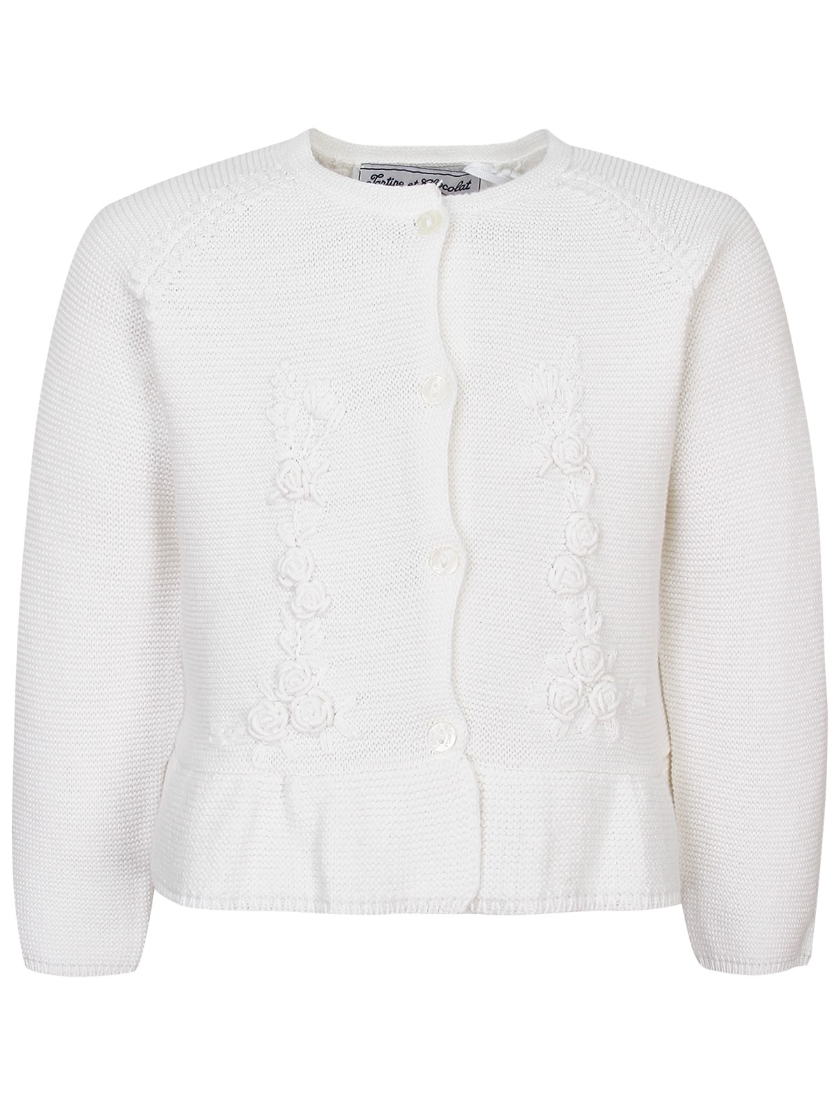 Белый кардиган из хлопка