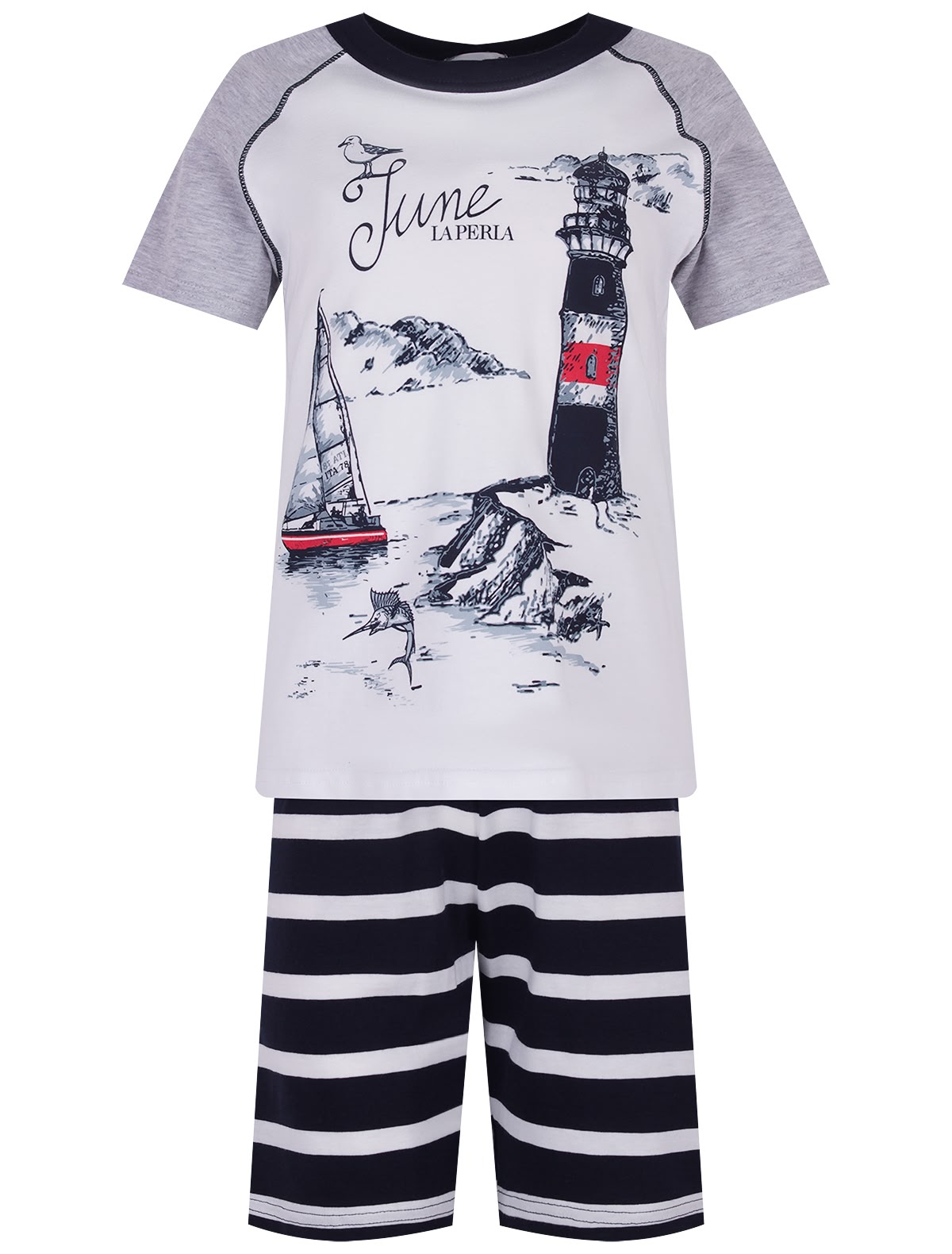 Пижама с принтом маяк