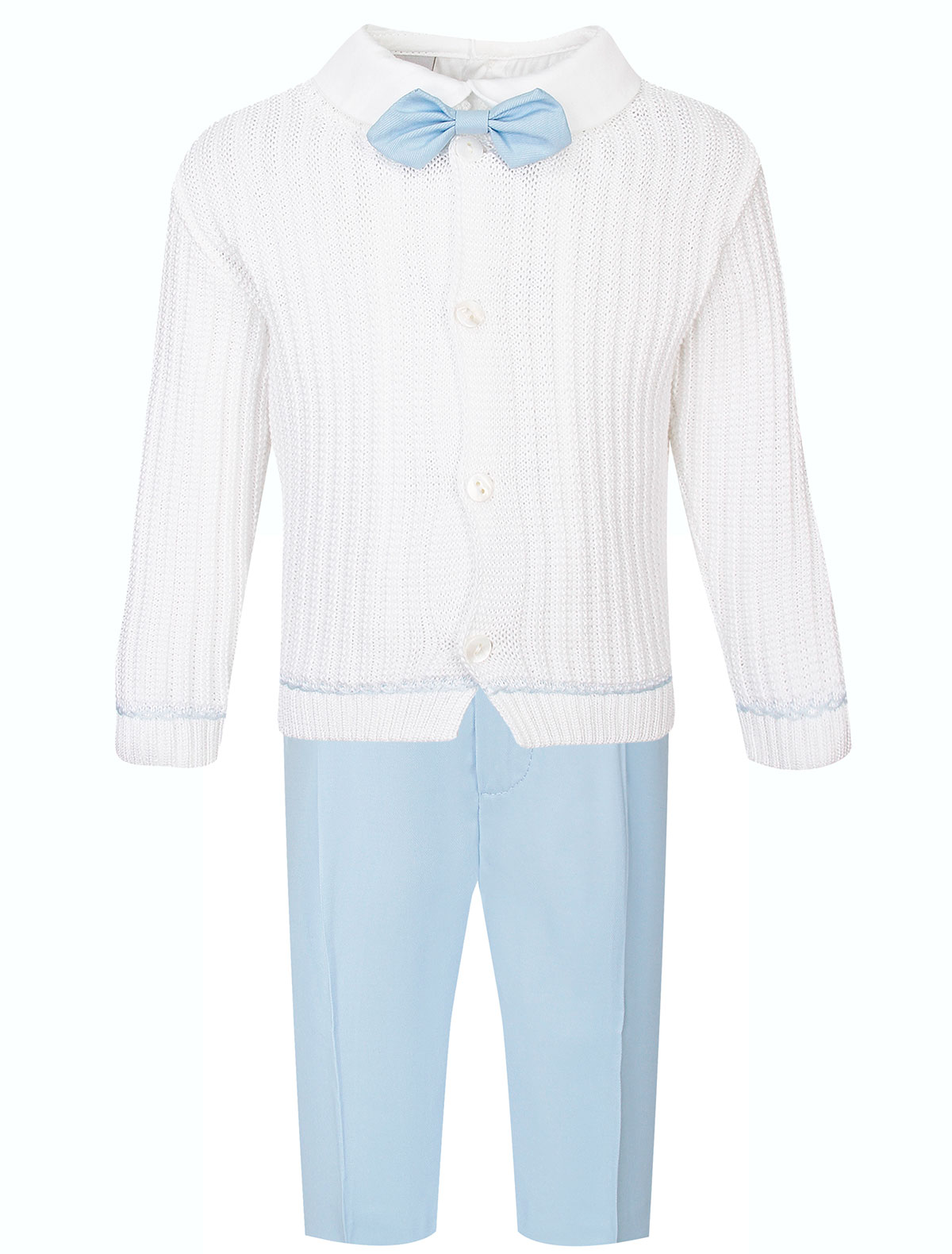 Комплект из рубашки,кардигана, брюк и бабочки