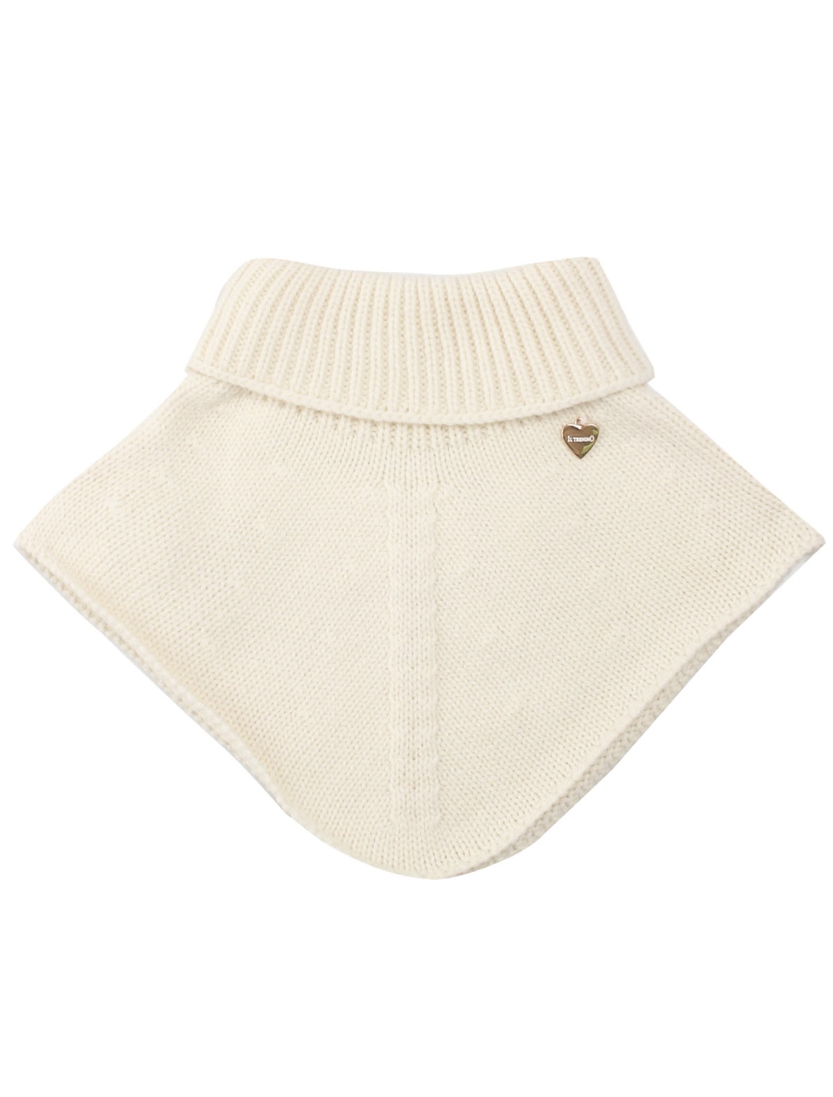 Кремовый шарф-манишка из шерсти