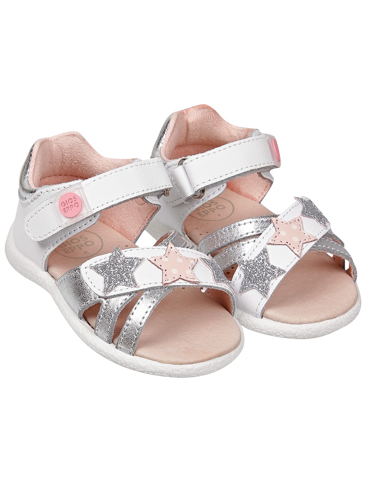 Босоножки со звездами из натуральной кожи