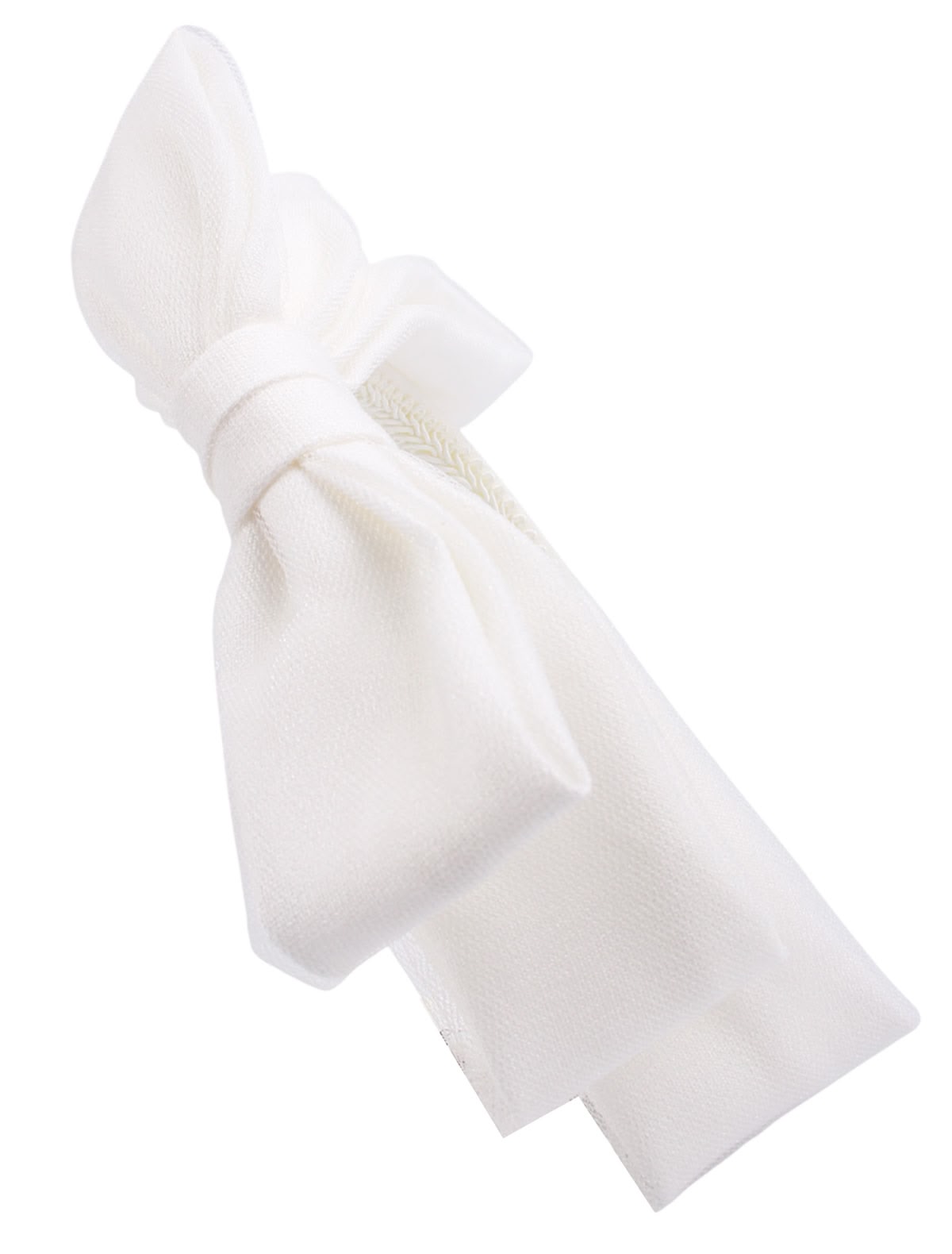 Белый ободок-бант