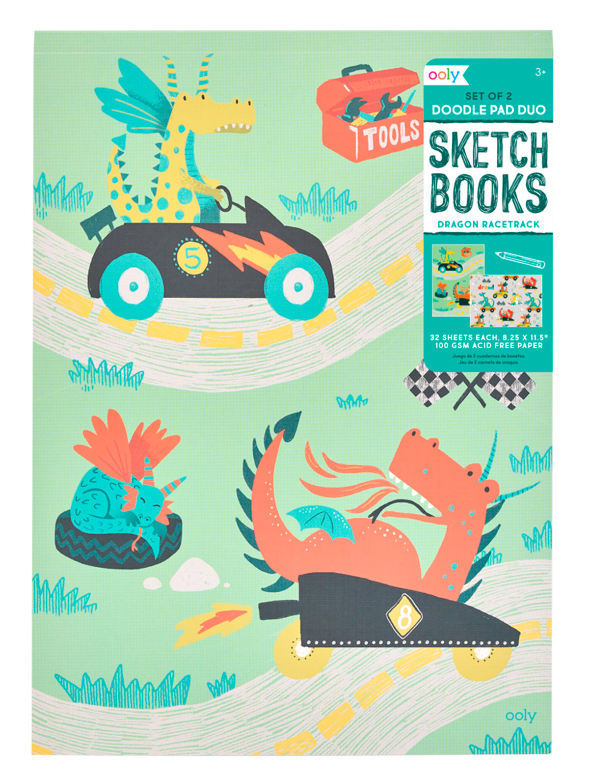 Набор скетчбуков для рисования "Гонки драконов", 2шт.