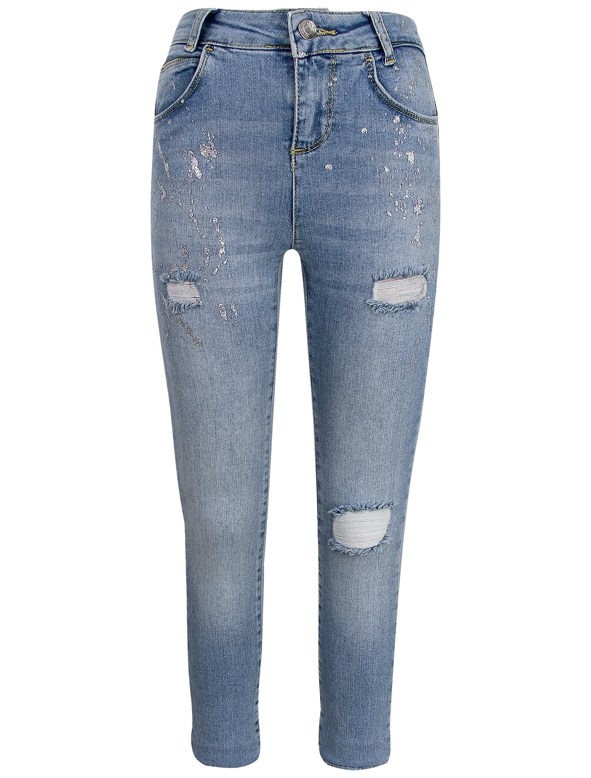 Джинсы с эффектом потёртостей