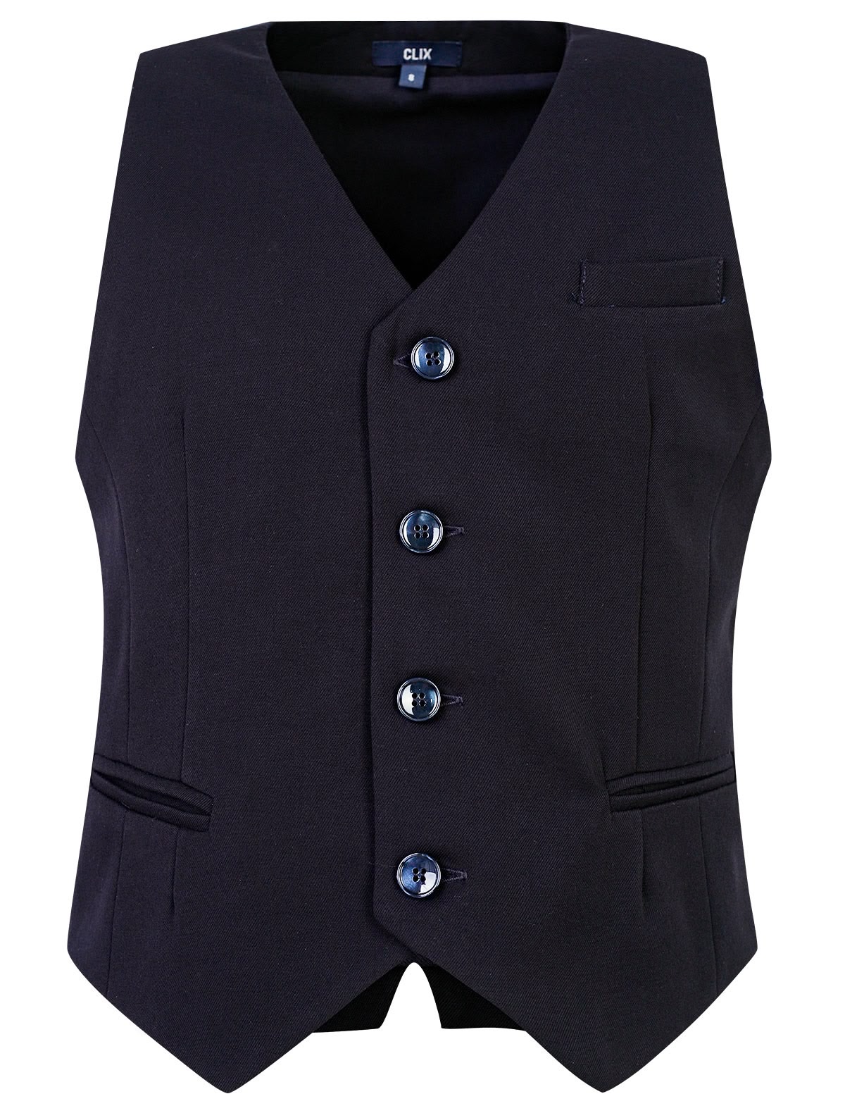 Синий классический жилет