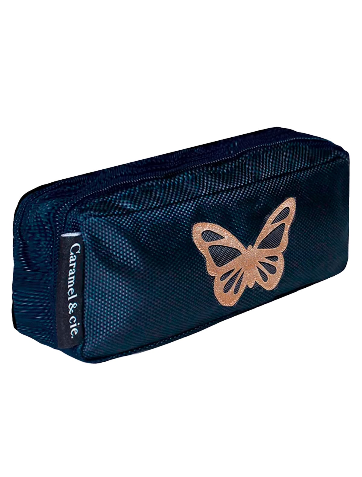 Синий пенал Double с бабочкой