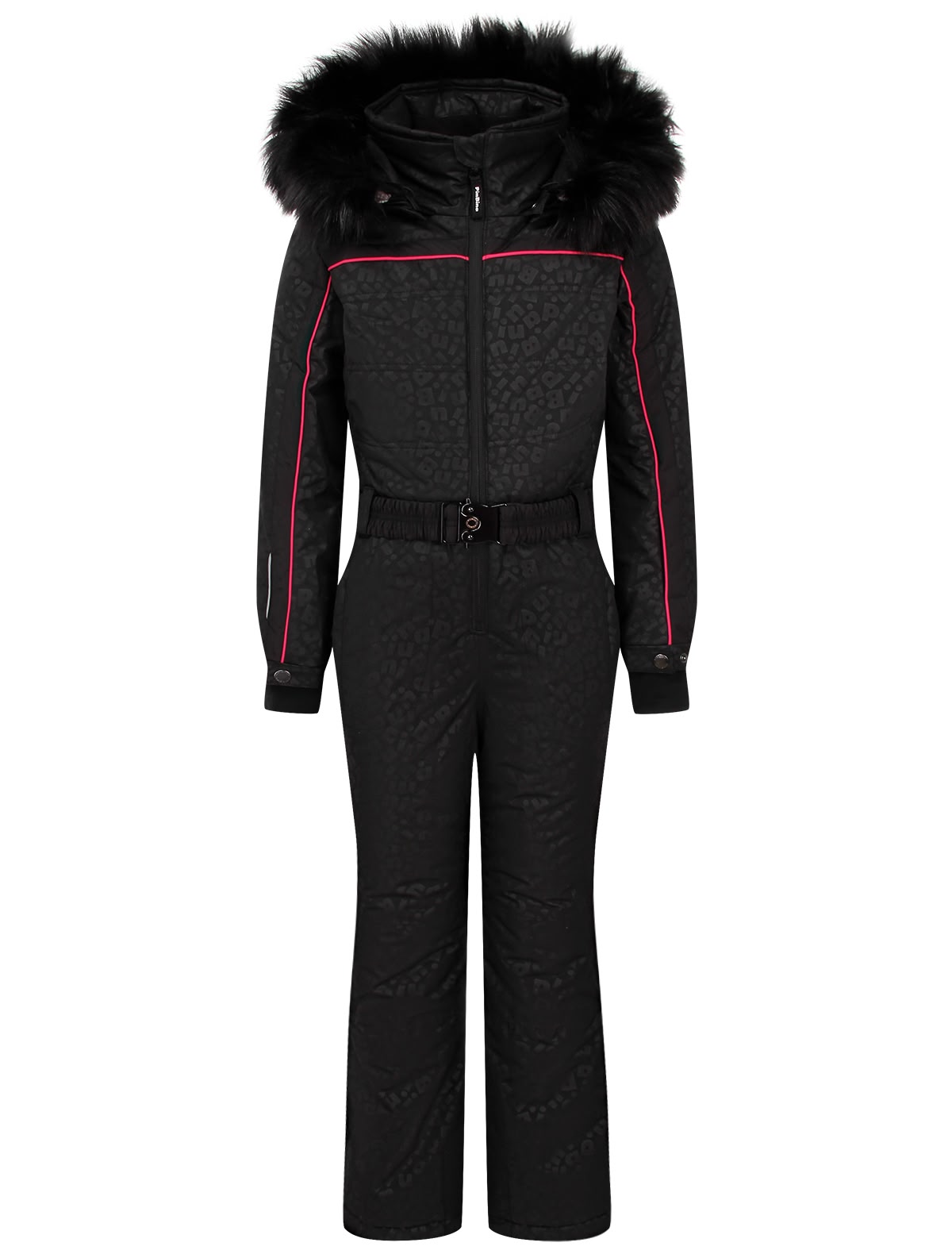 Чёрный утепленный комбинезон