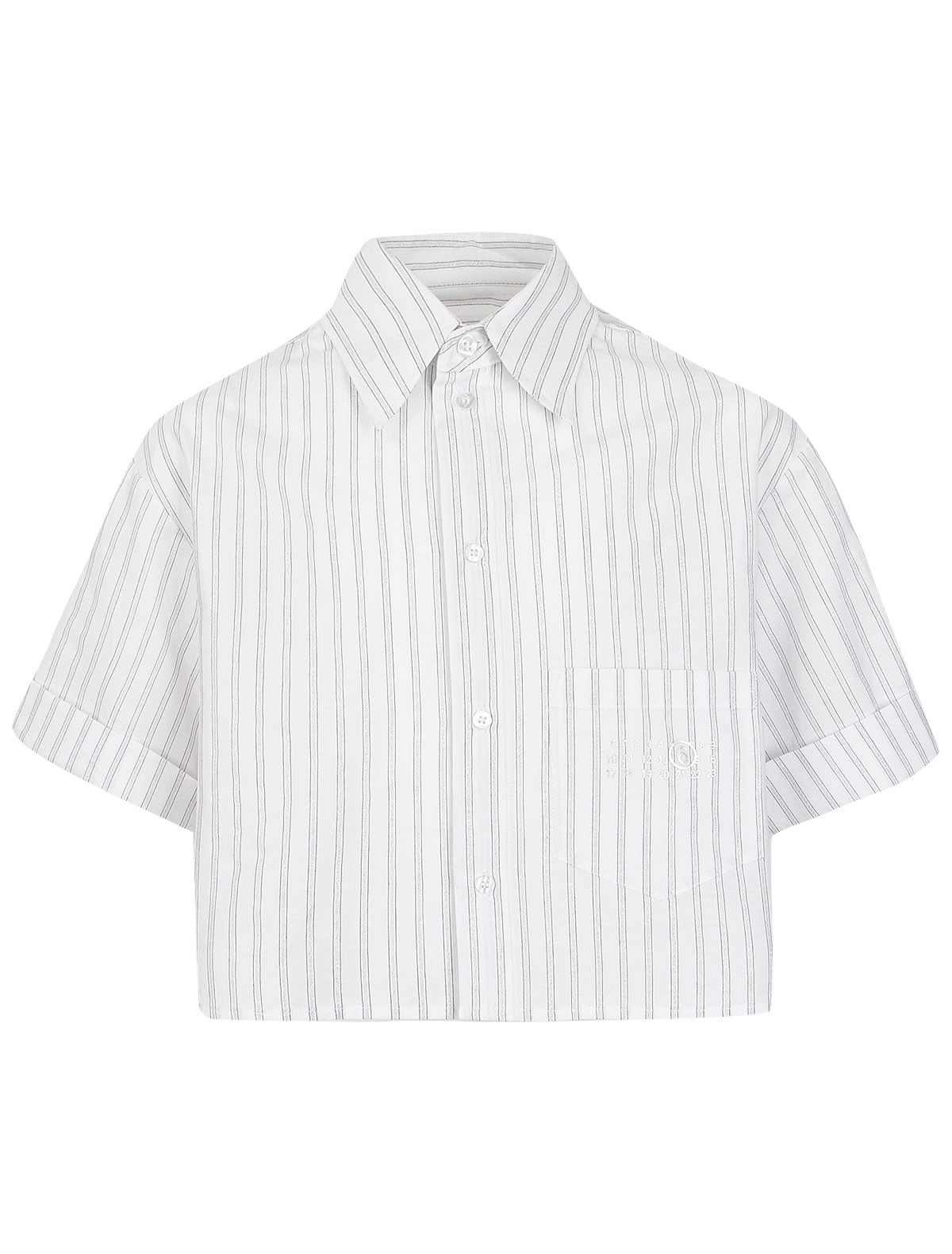 Блуза в полоску с коротким рукавом