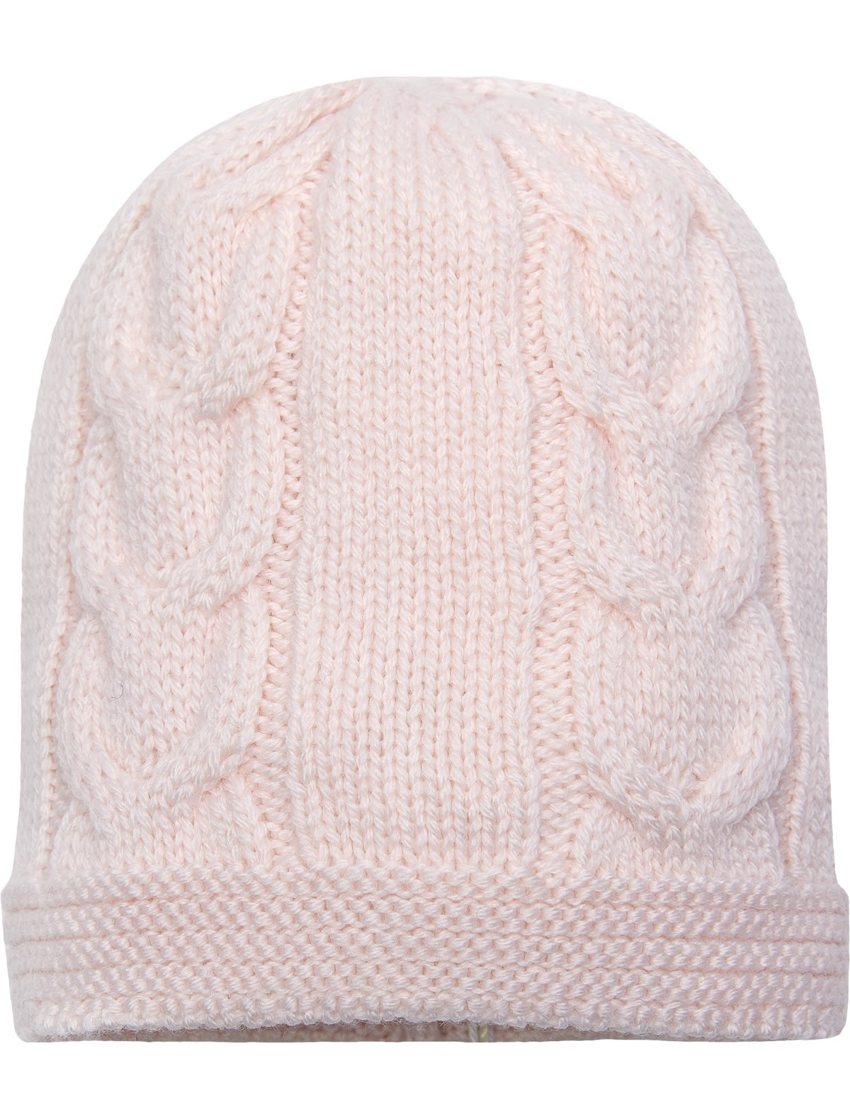 Розовая шапка из шерсти
