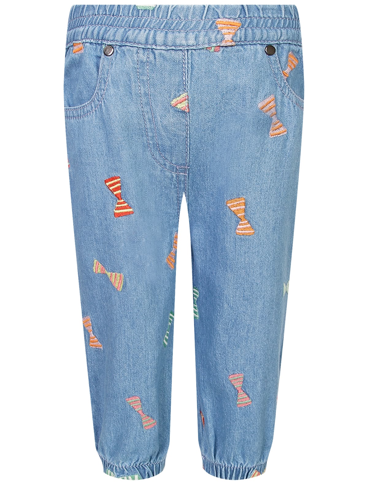 Джинсы с принтом бантики