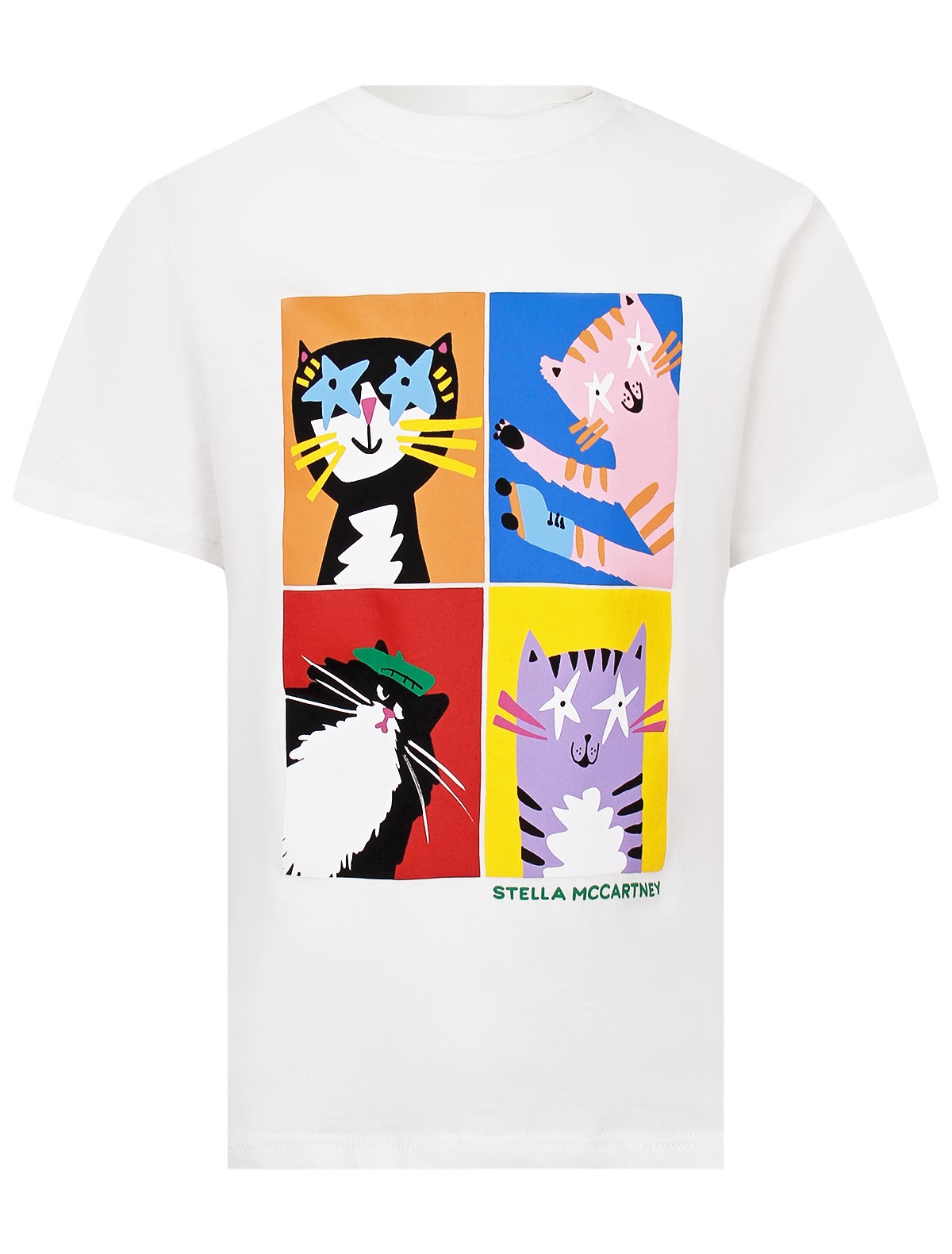 Футболка с разноцветными котами