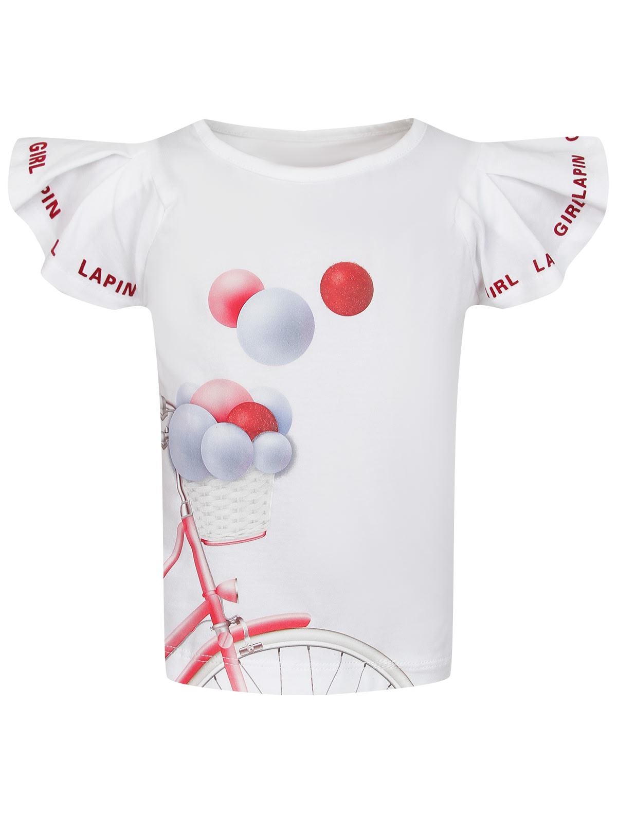 Футболка с воланами на рукавах