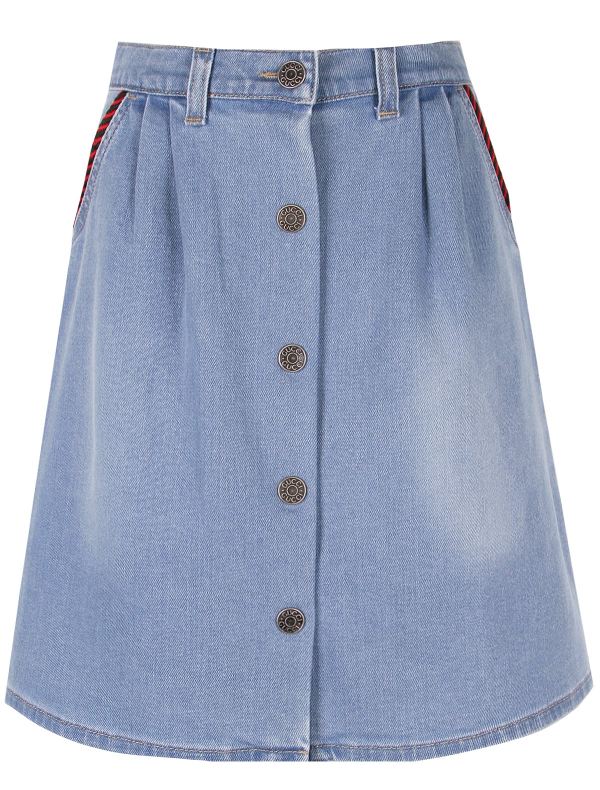 Юбка из денима А-силуэта