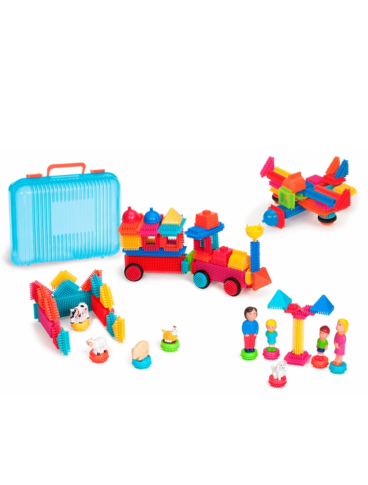 Конструктор игольчатый: 113 деталей; в чемоданчике