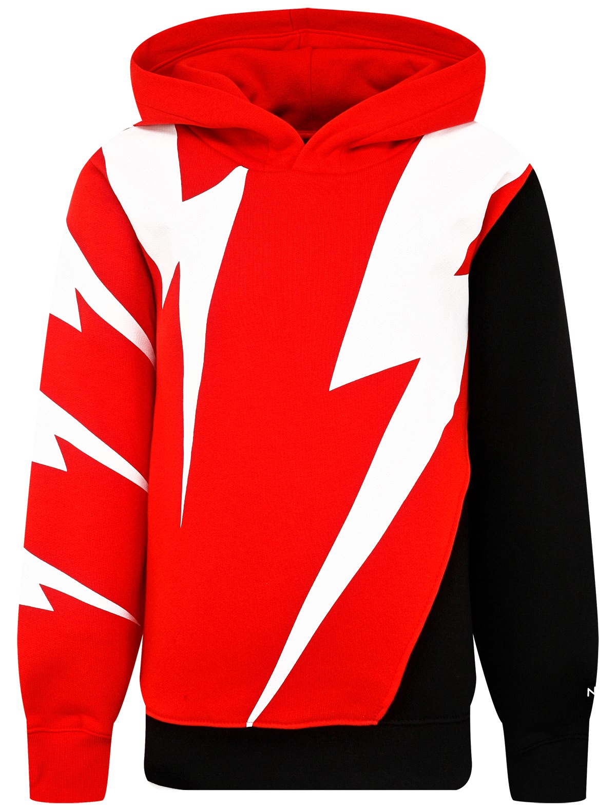 Худи принтом молнии