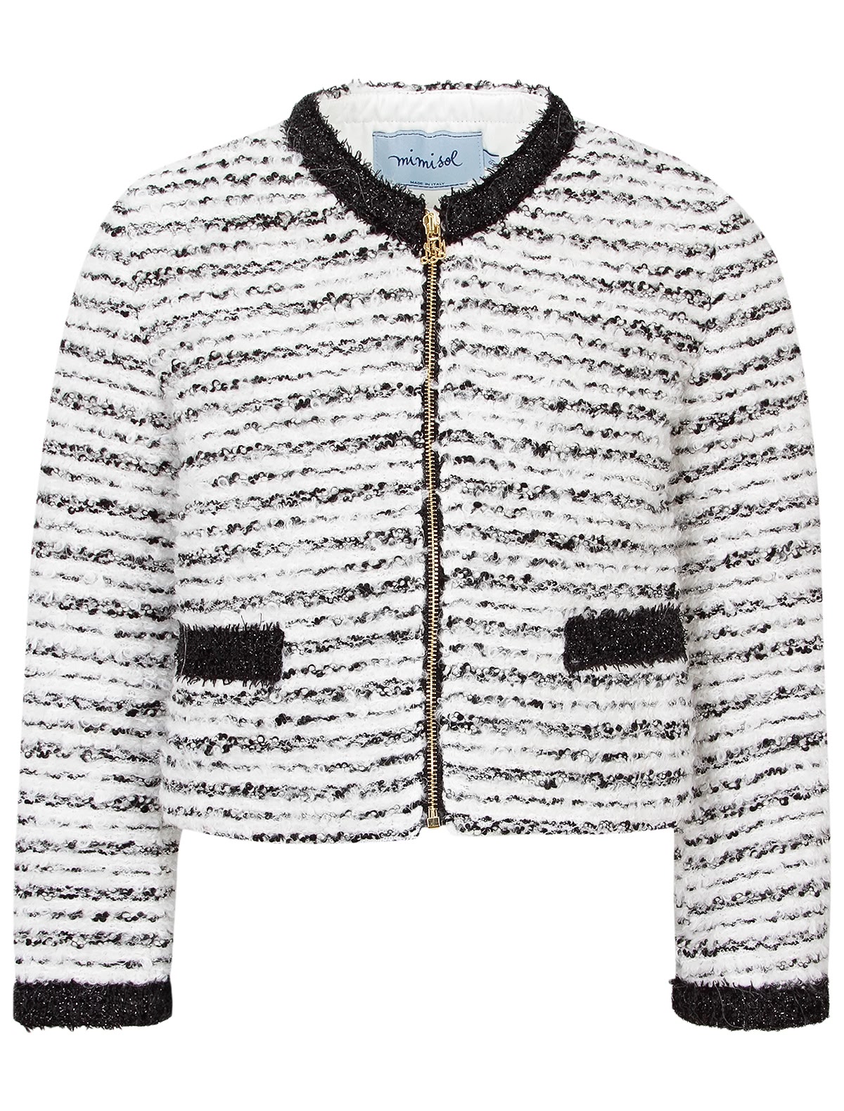 Твидовый жакет на молнии