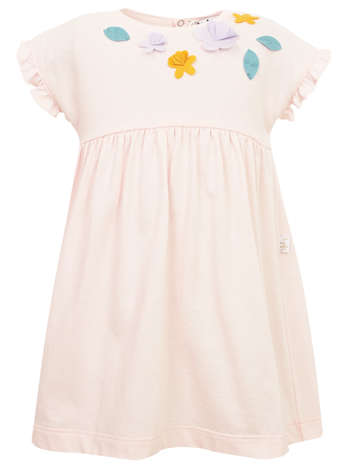 Платье с цветочной аппликацией