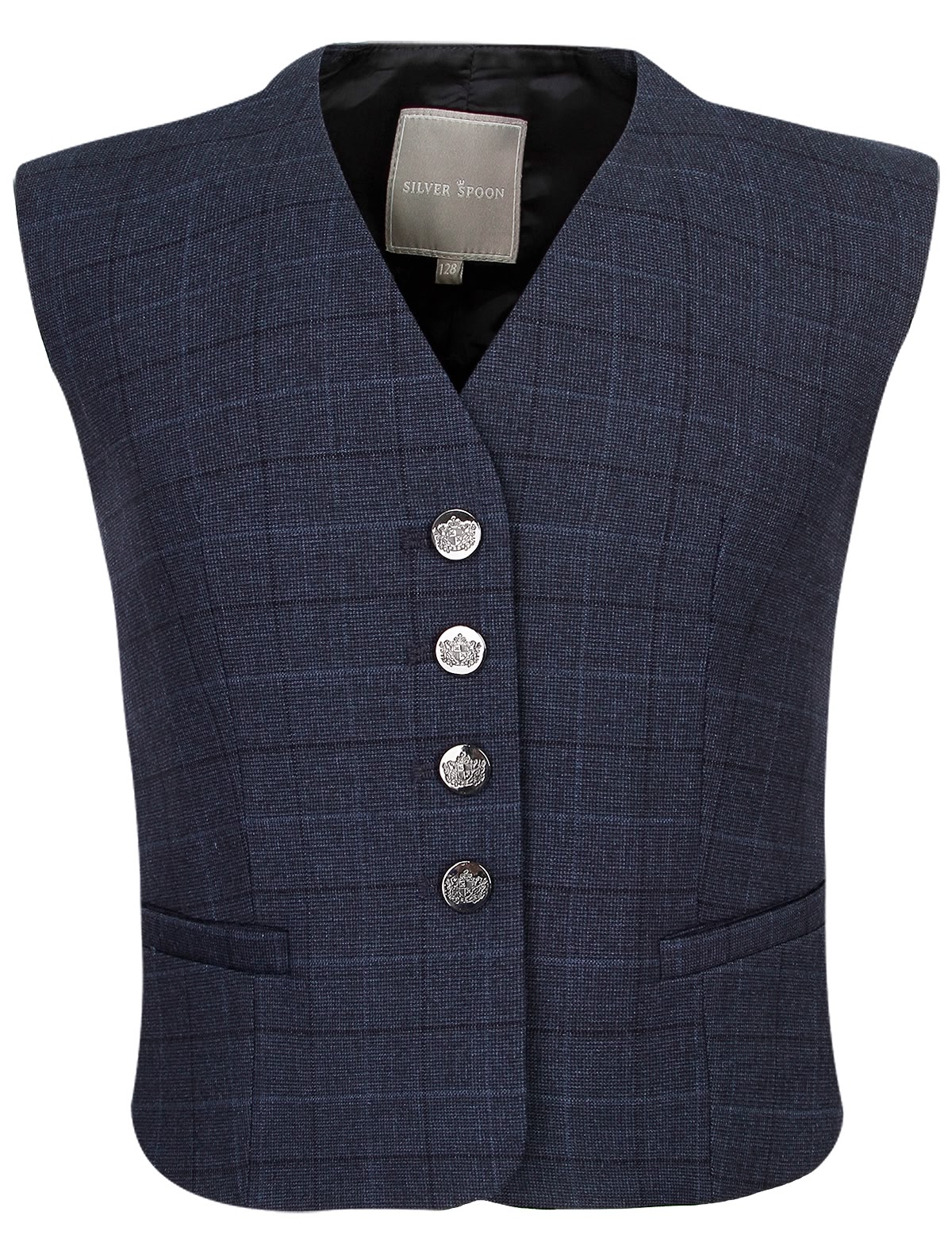 Укороченный жилет в клетку