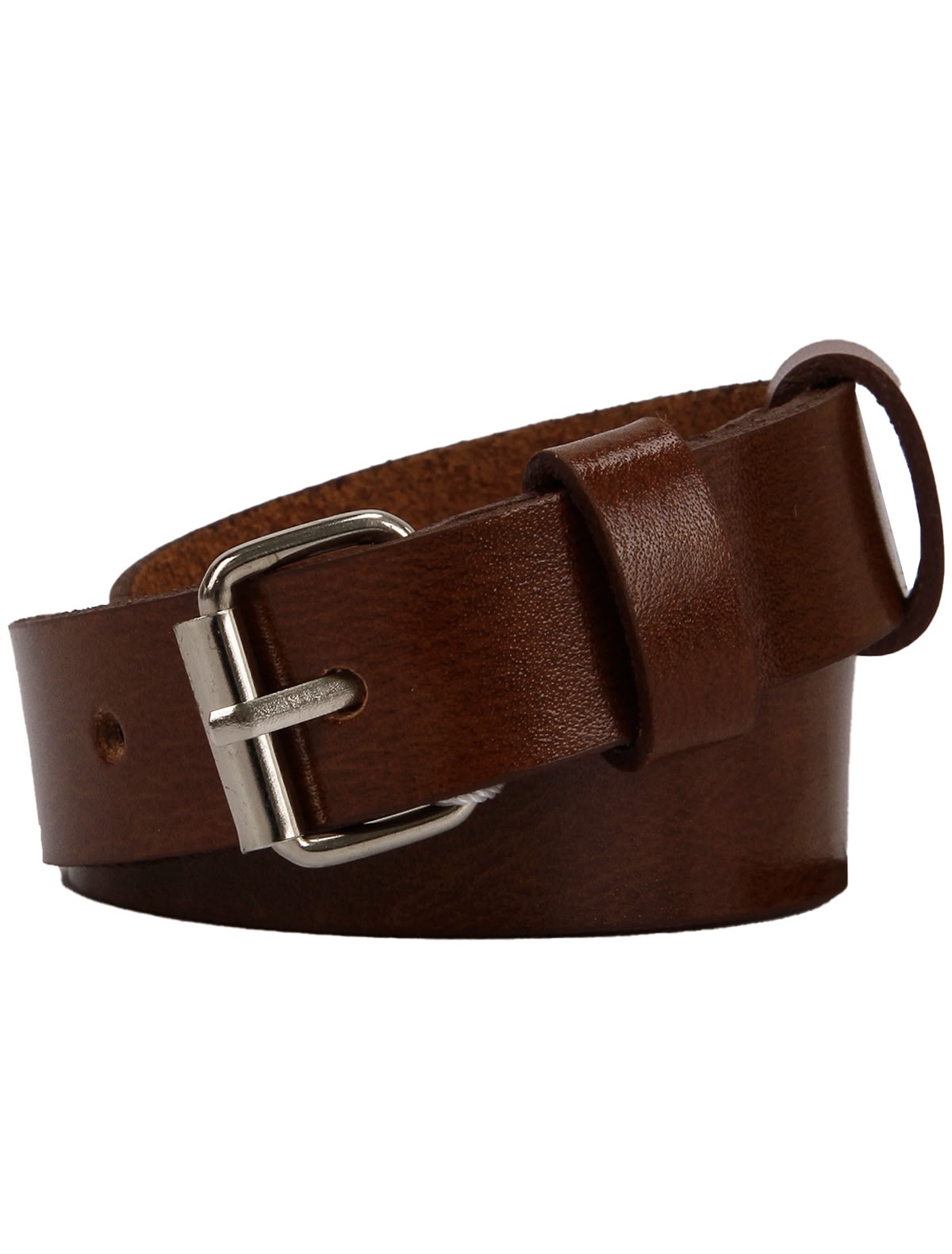 Кожаный ремень шоколадного оттенка