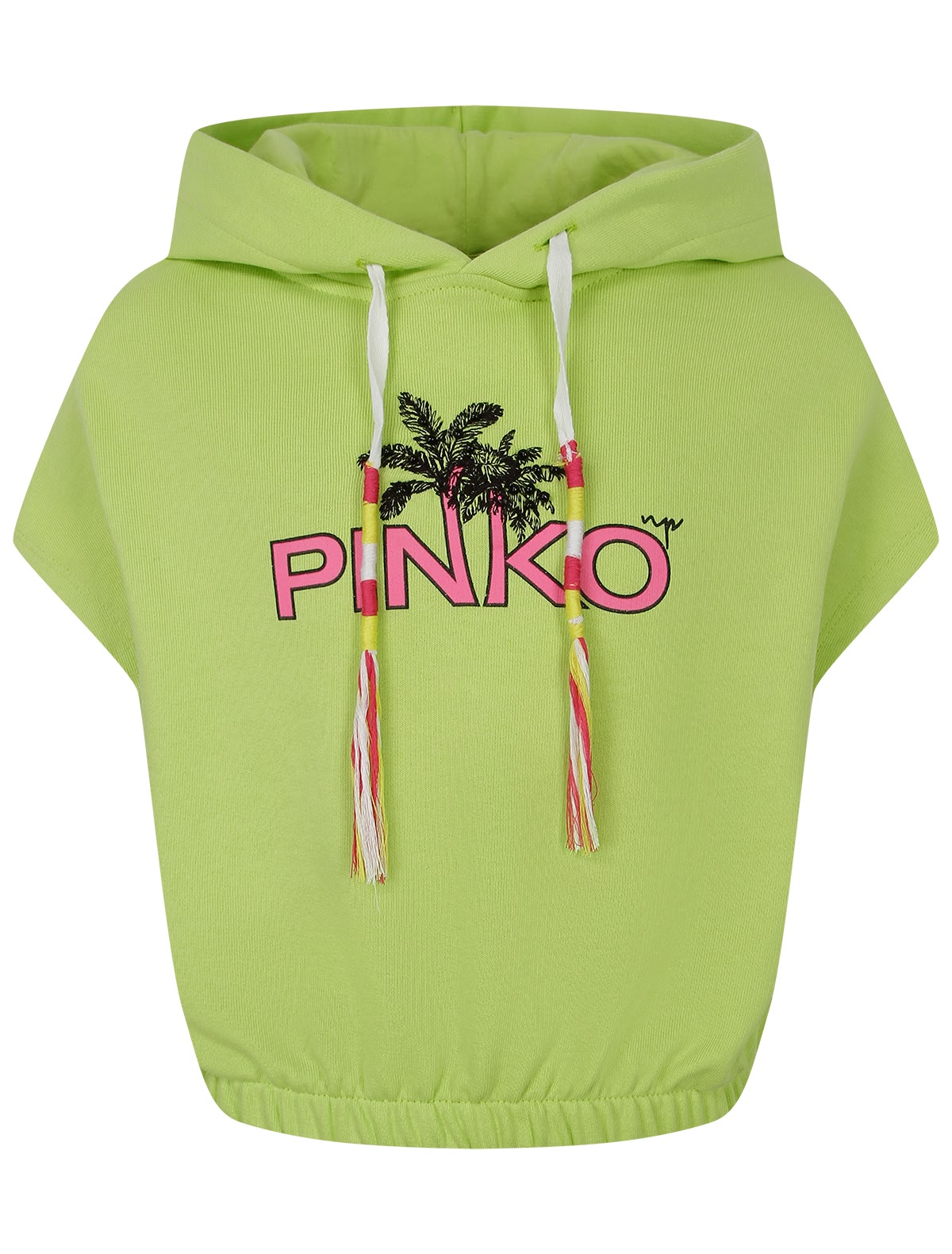 Зелёное худи с коротким рукавом