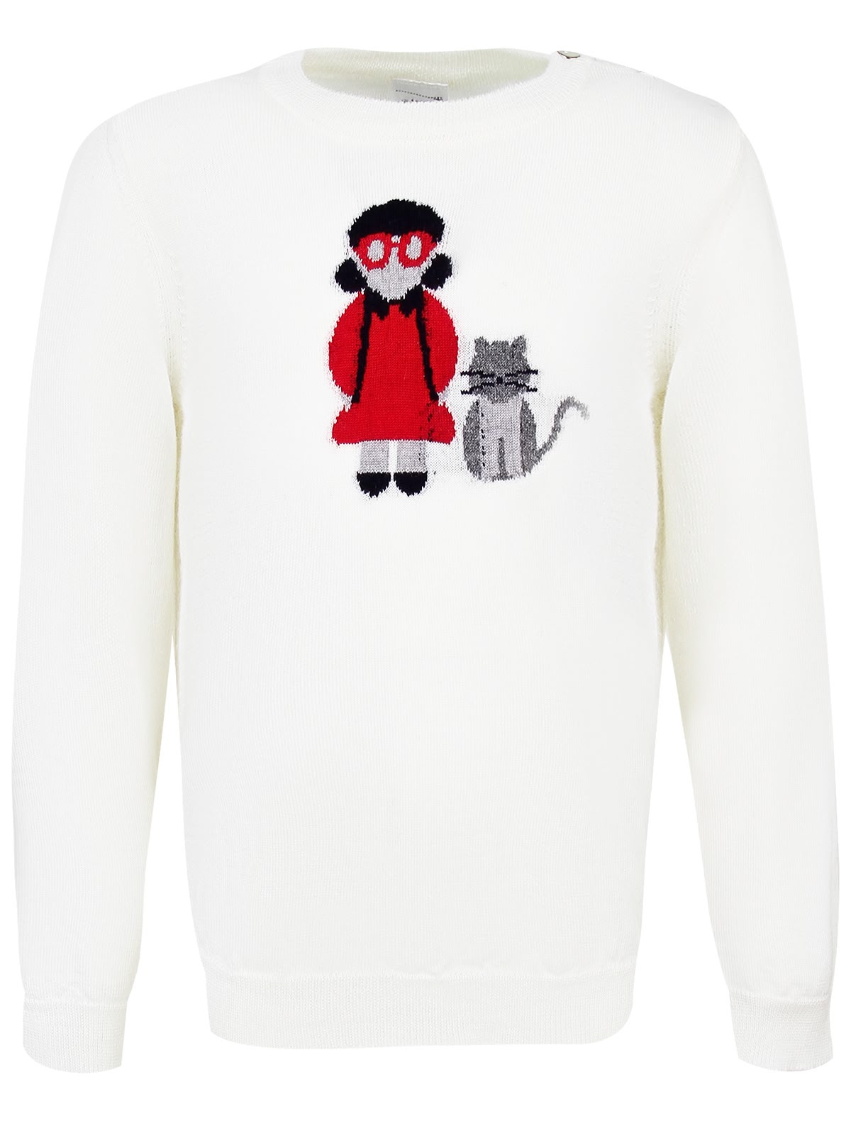 Шерстяной джемпер с вышивкой