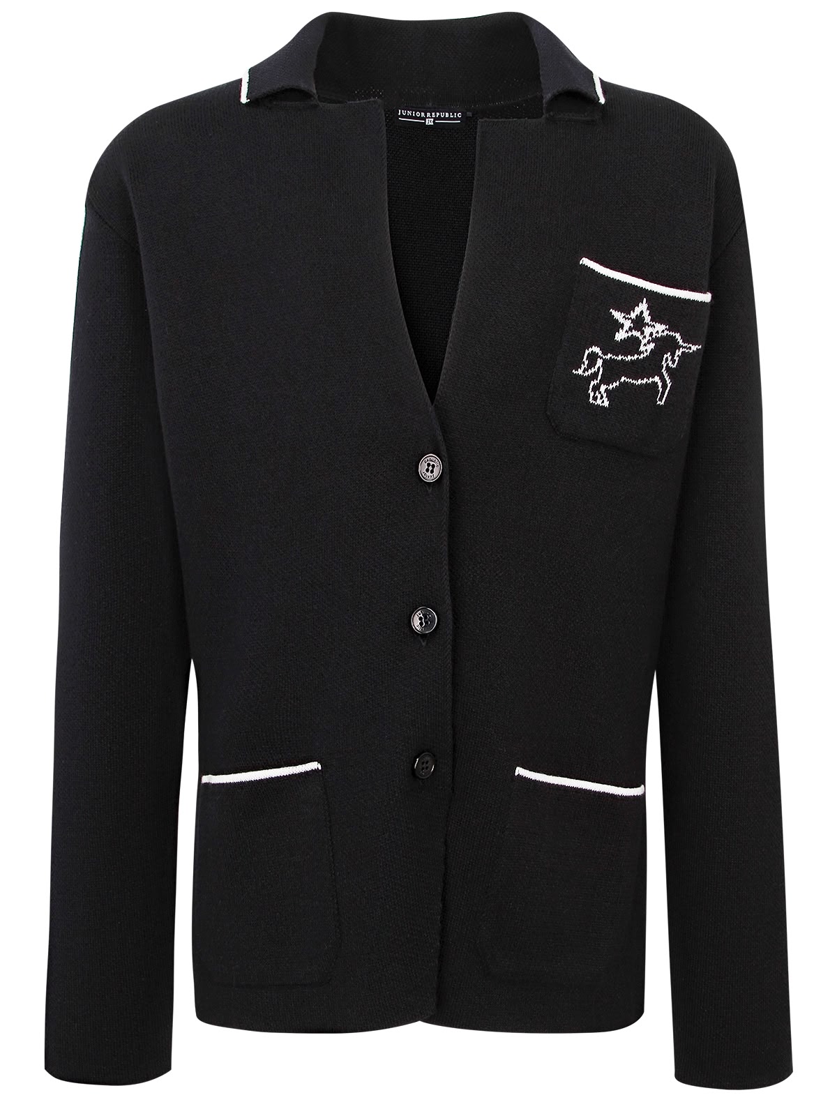 Кардиган с вышитым единорогом